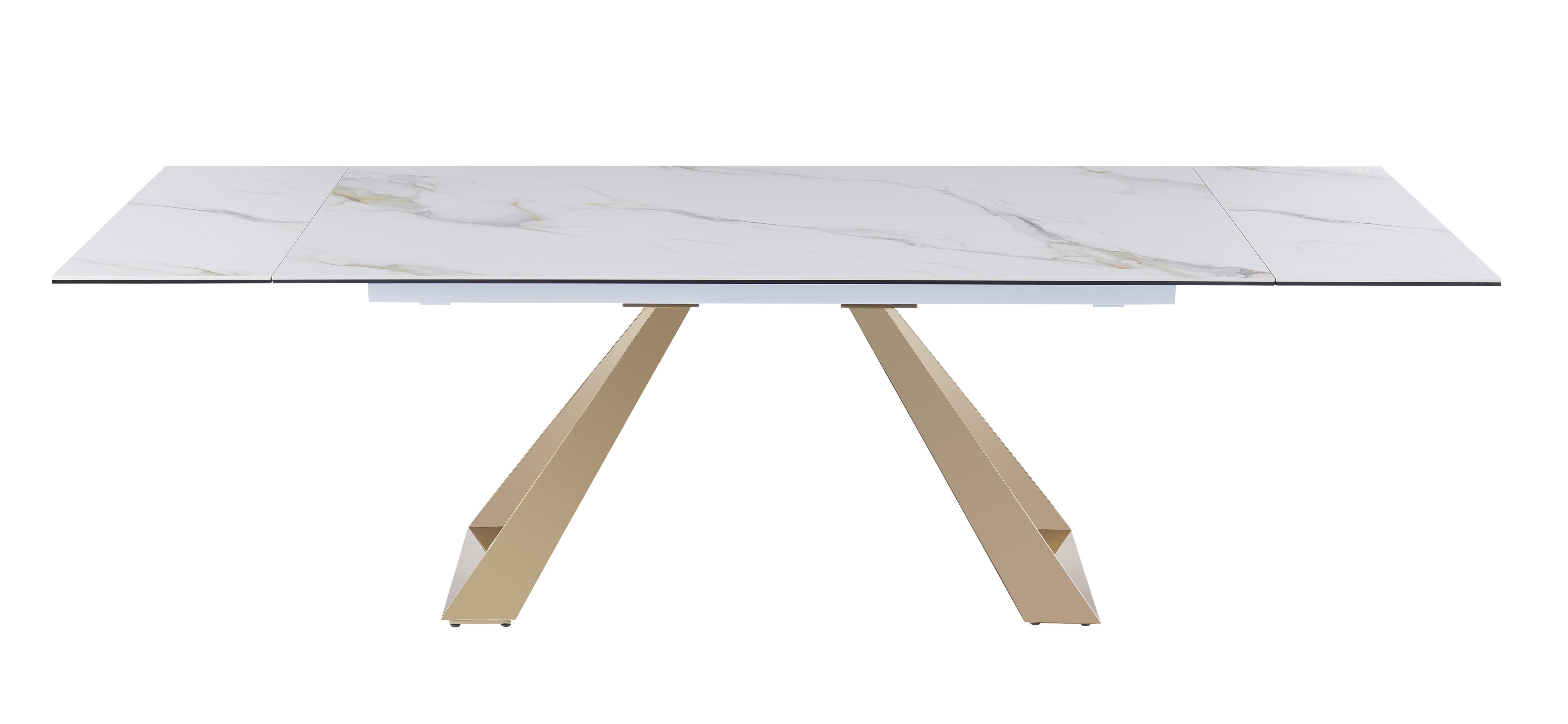 

    
J&M Furniture Orleans Extension Table Chrome/White SKU 17830-DT

