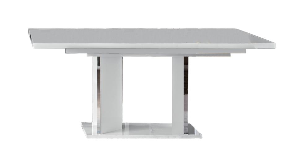 

    
Glossy White Dining Table w/extension Made in Italy Contemporary ESF Lisa
