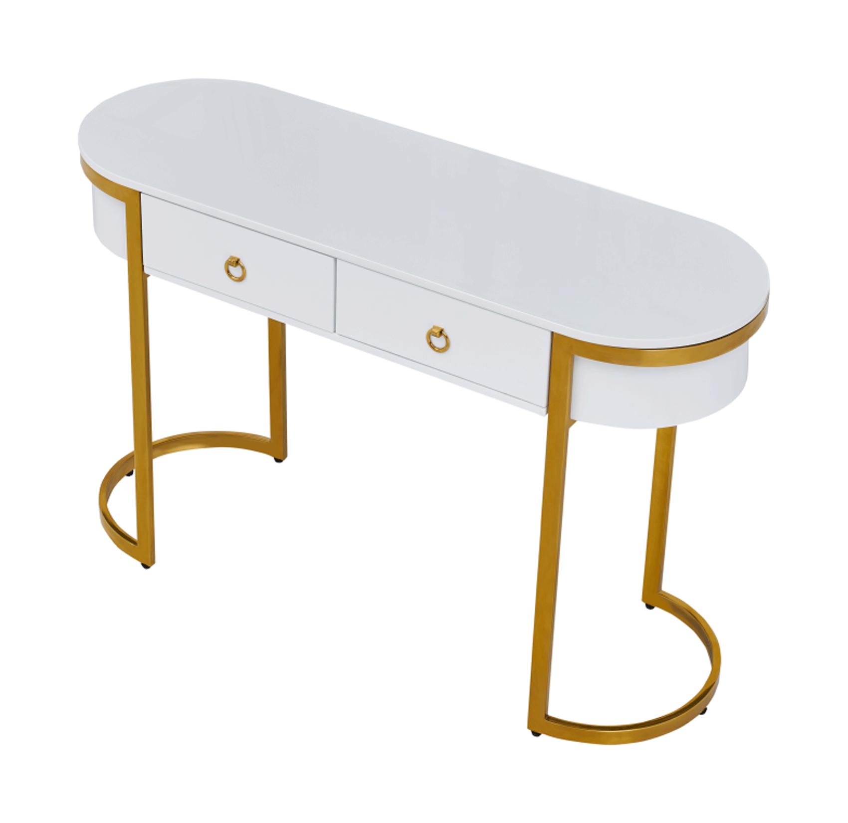 

    
ESF 131BUFFETGOLD Console Table White/Gold 131BUFFETGOLD
