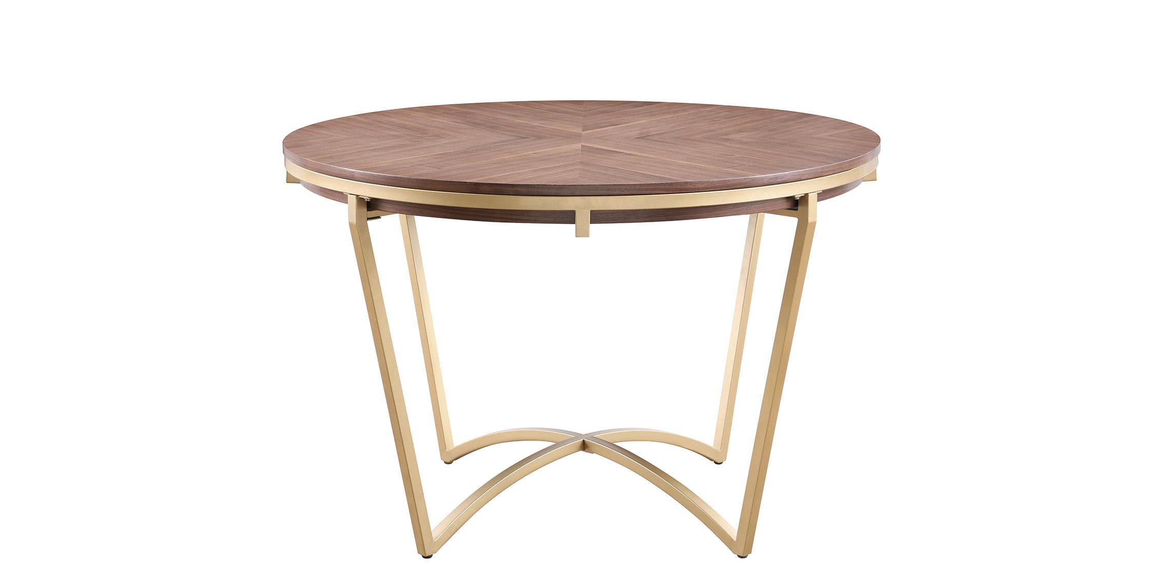 

    
Meridian Furniture ELEANOR 932-T Dining Table Walnut/Gold 932-T
