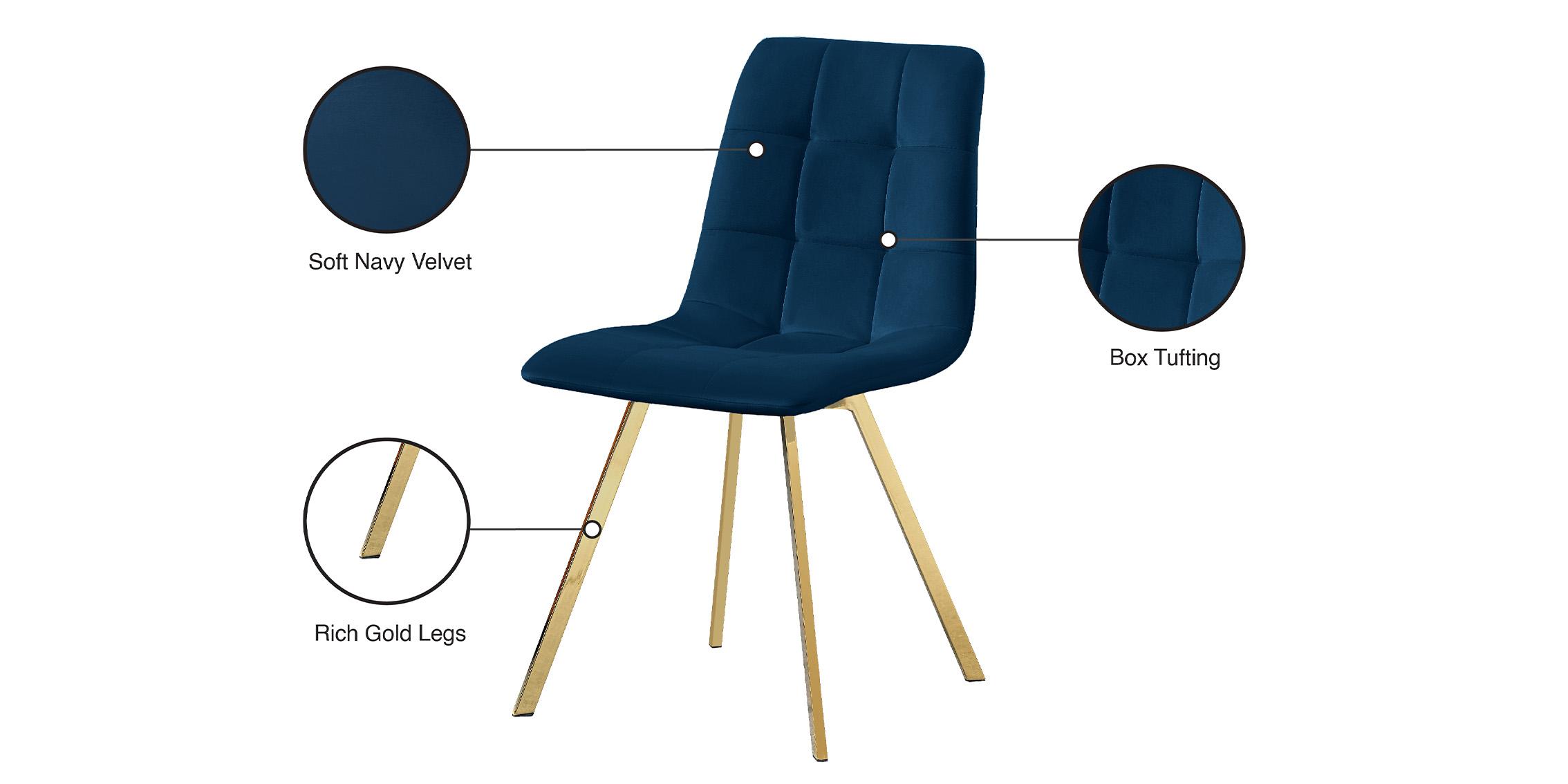 

    
Meridian Furniture ANNIE 979Navy-C Dining Chair Set Navy/Gold 979Navy-C-Set-4

