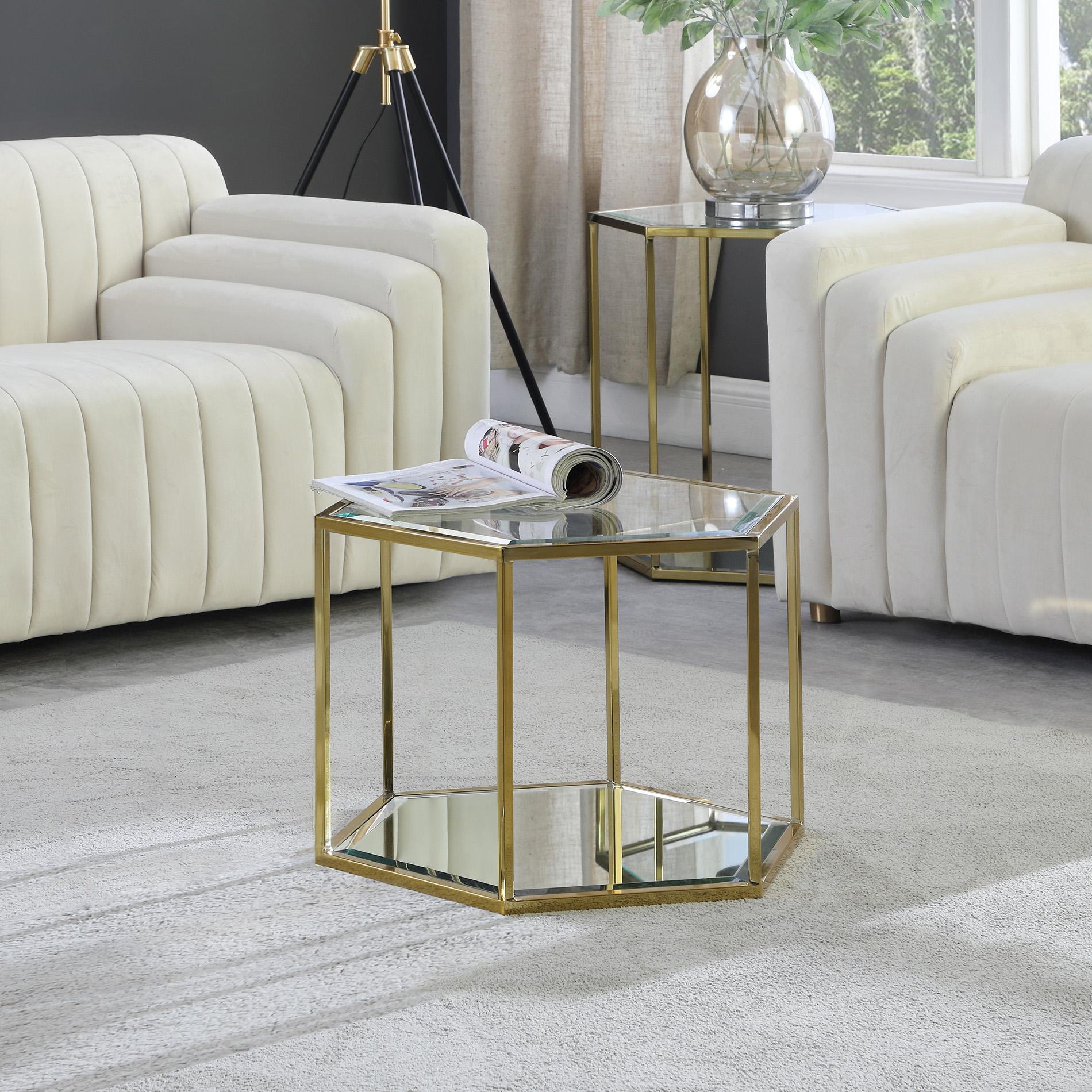 

    
Gold Stainless Steel & Glass Coffee Table SEI 205-CT Meridian Modern
