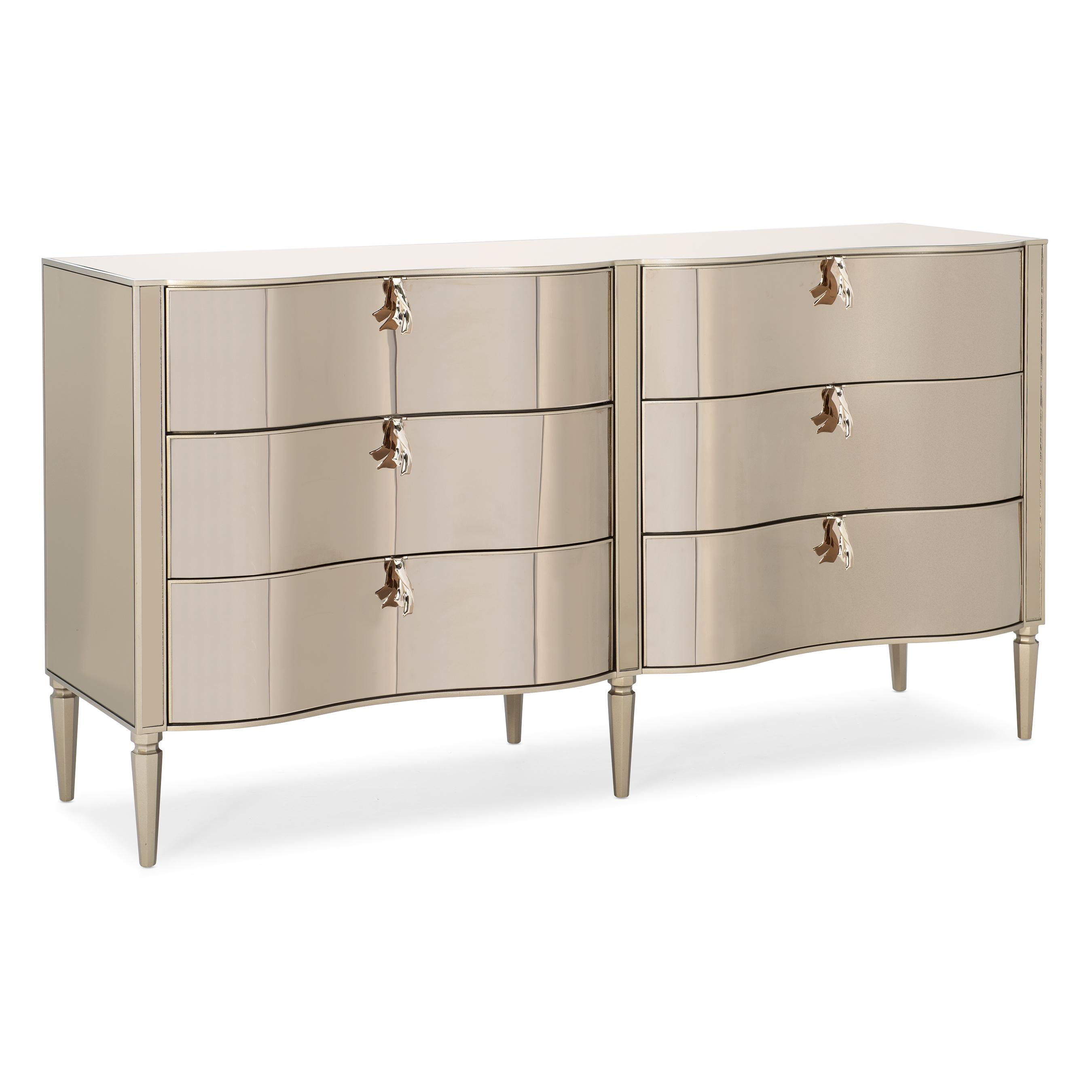 Contemporary Dresser WONDER-FULL CLA-419-011 in Gold Finish 