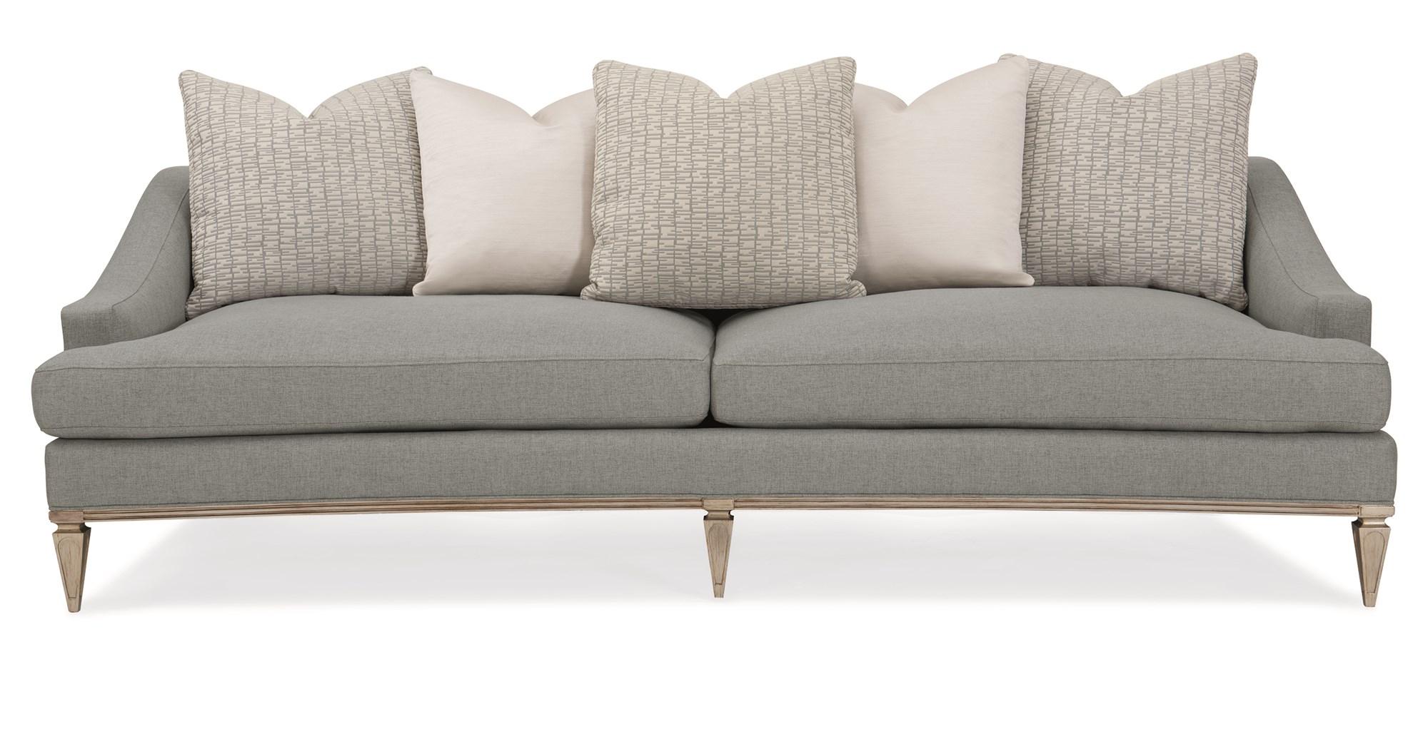 

    
Granit Frey Fabric & Taupe Silver Finish Sofa LOW KEY by Caracole
