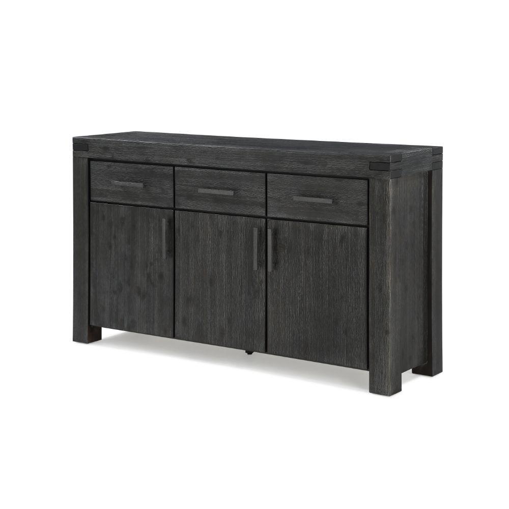 

    
Graphite Finish Acacia Solids 3-Door Sideboard w/ 3 Drawers  MEADOW by Modus Furniture
