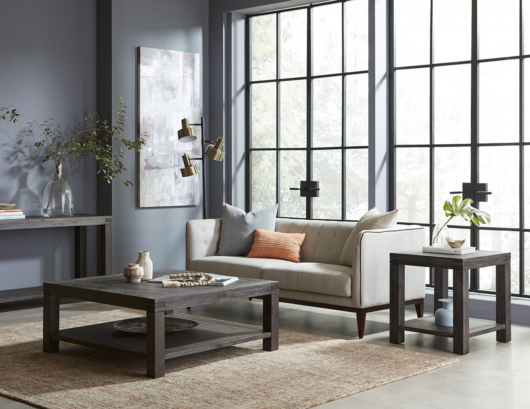 

    
Graphite Finish Acacia Solids Coffee Table Set 3Pcs MEADOW by Modus Furniture
