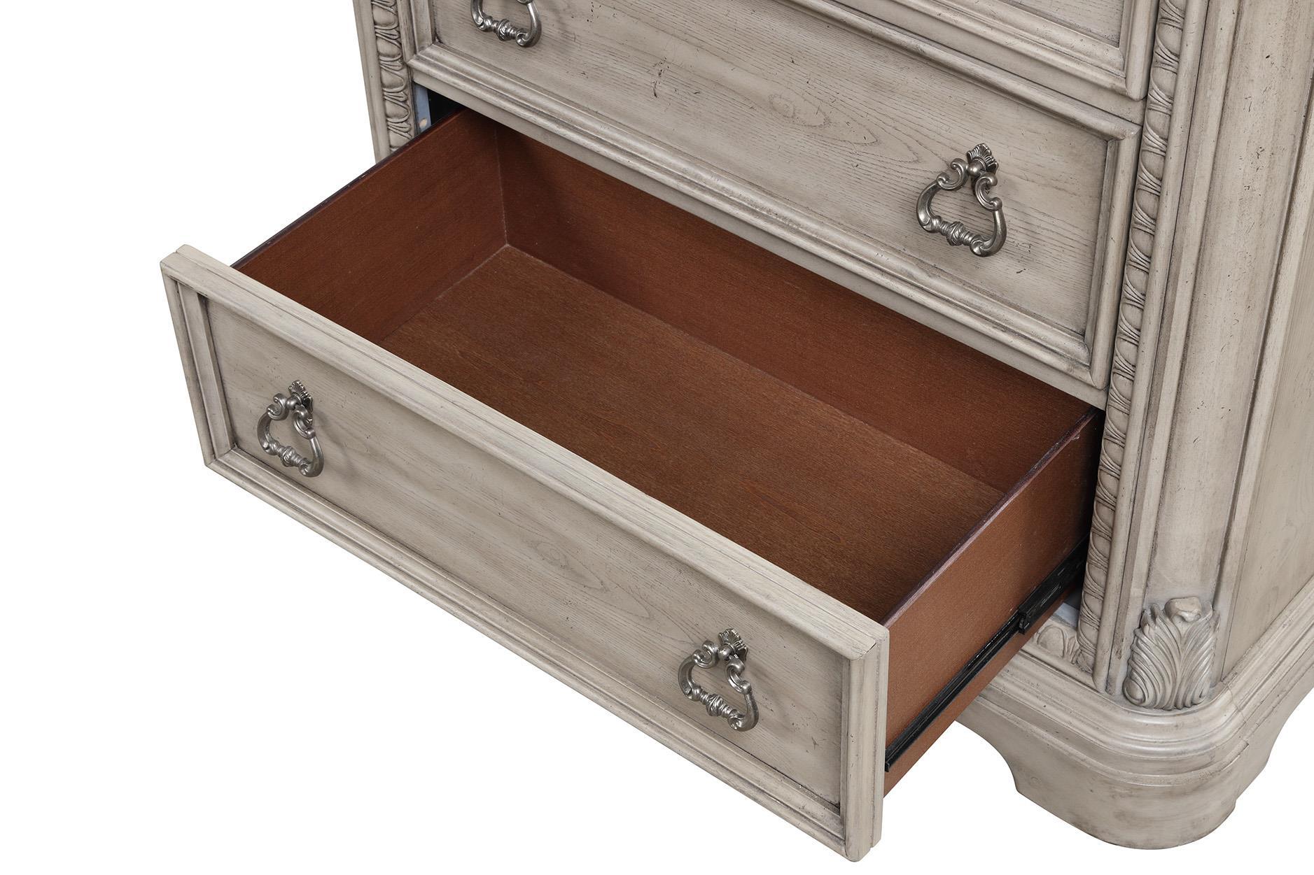 

    
Gray 5-Drawer Chest COVENTRY 1989-150 Bernards Classic Traditional
