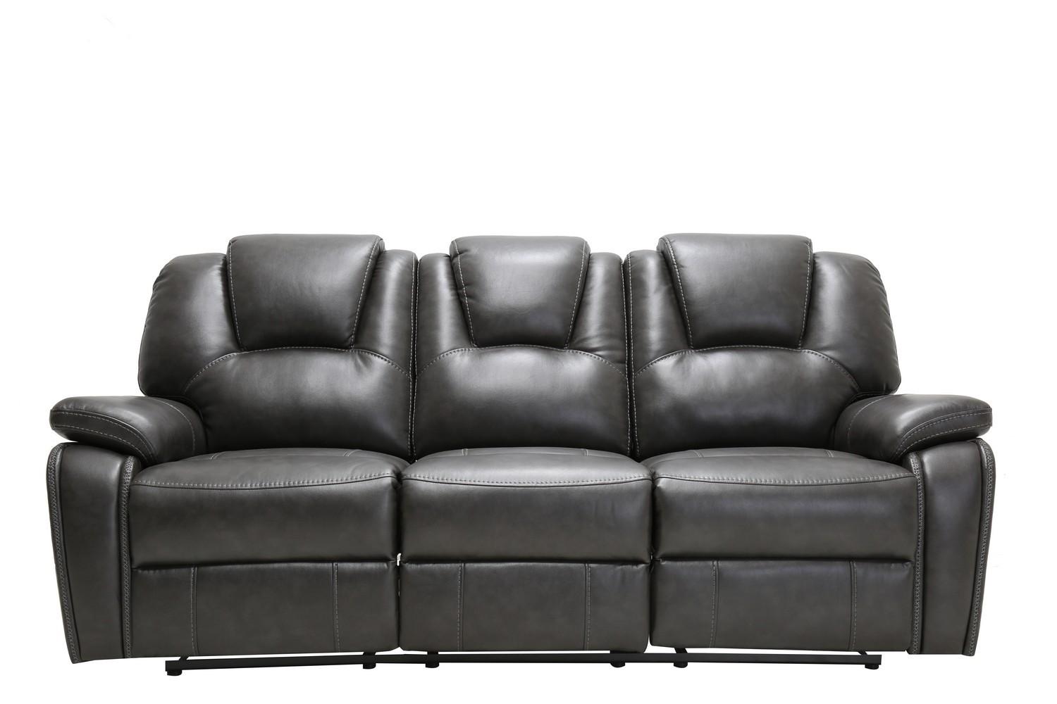 

    
Gray Air Leather Reclining Sofa Contemporary 7993 Global United
