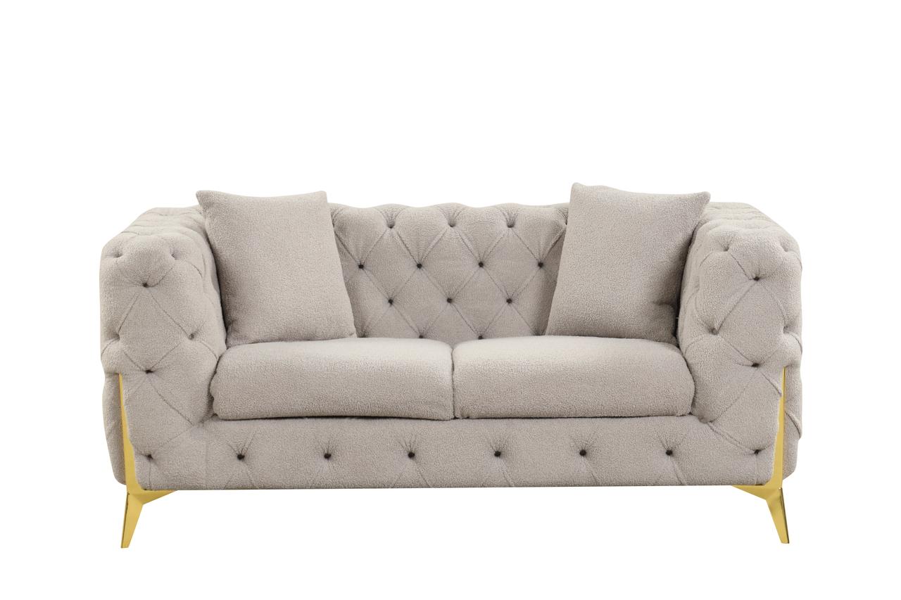 

    
Gray Buckle Fabric Living Room Loveseat Contempo Galaxy Home Modern
