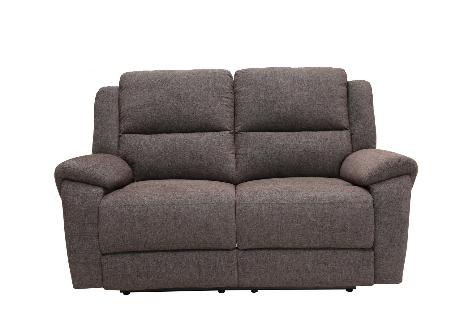 Contemporary Reclining Loveseat 7505 7505-GRAY-PWR-L in Gray Chenille