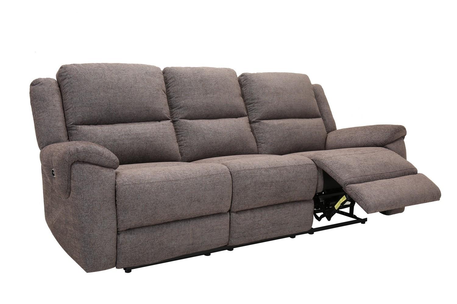 

    
Gray Chanille Power Reclining Sofa Contemporary Global United 7505
