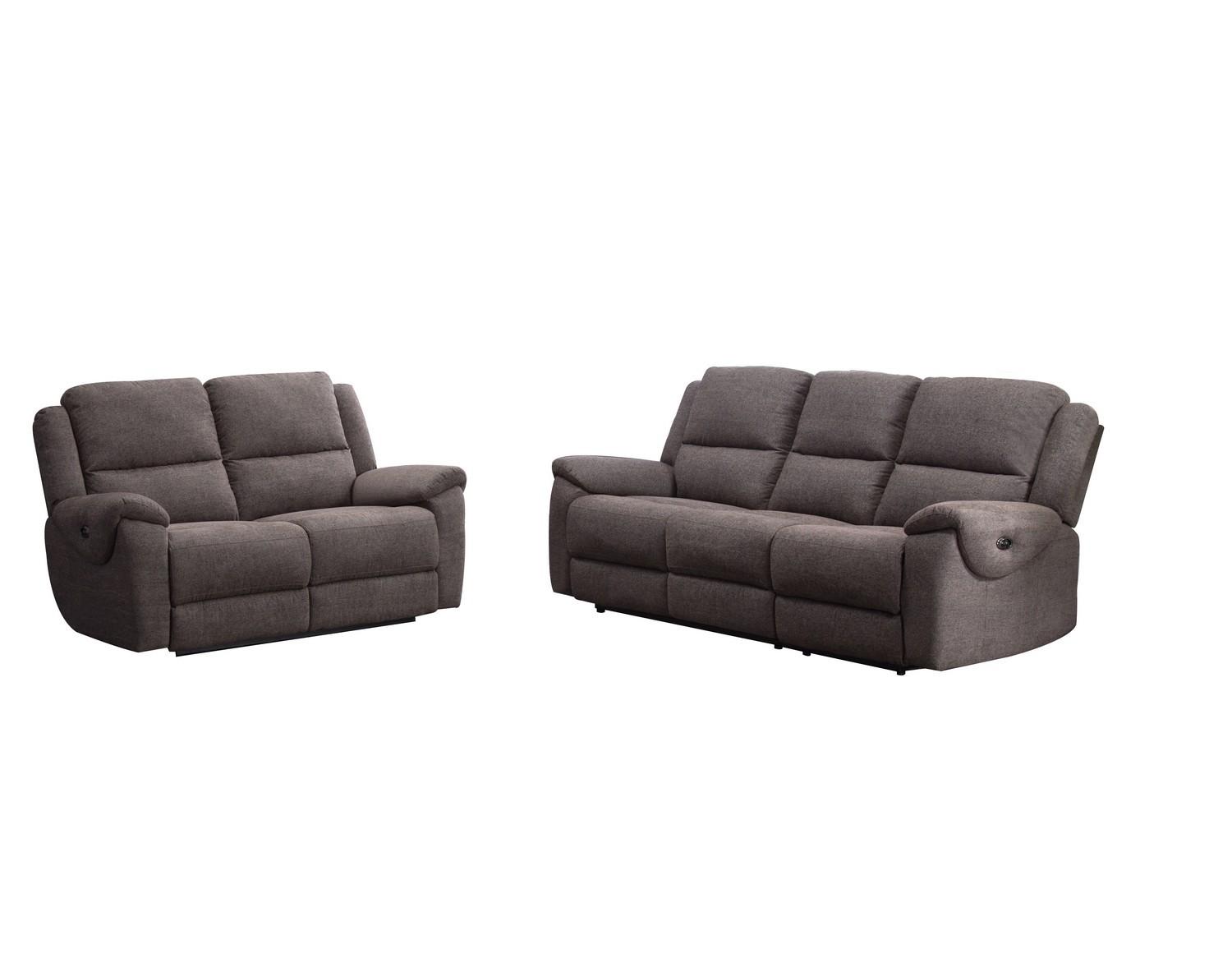 

    
Gray Chanille Power Reclining Sofa & Loveseat Set Contemporary Global United 7505
