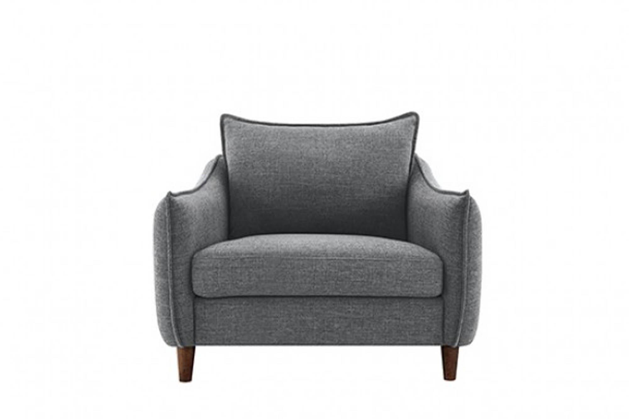 Contemporary Arm Chair FM61004GY-CH FM61004GY-CH in Gray Chenille
