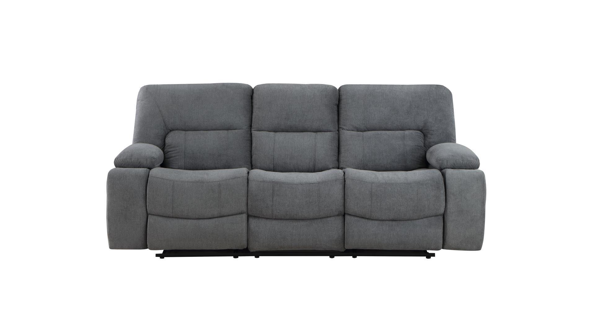 Contemporary, Modern Recliner Sofa OHIO-GR OHIO-GR-S in Gray Chenille