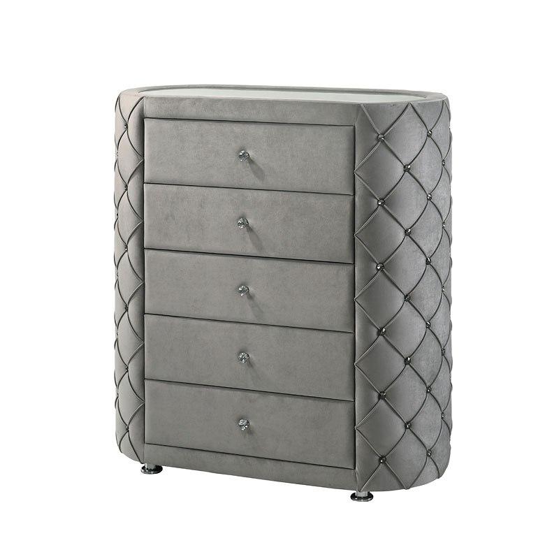 

                    
Acme Furniture Perine Bedroom Set Gray Velvet Purchase 
