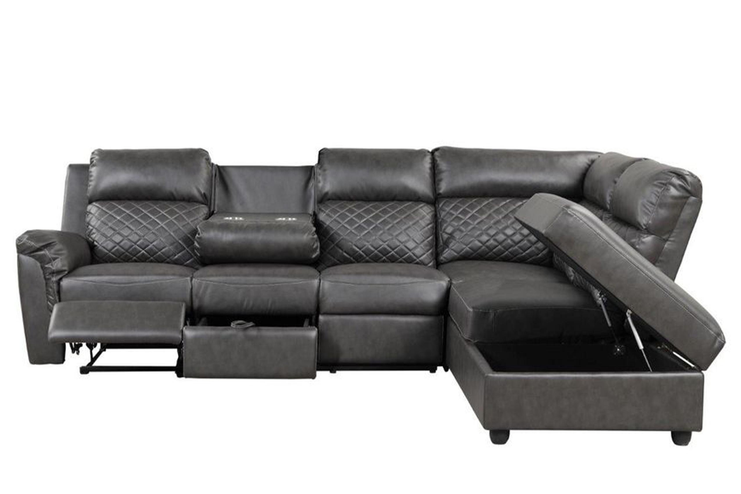 

        
Galaxy Home Furniture CHARLOTTE-GR Recliner Sectional Gray Eco Leather 698781487839
