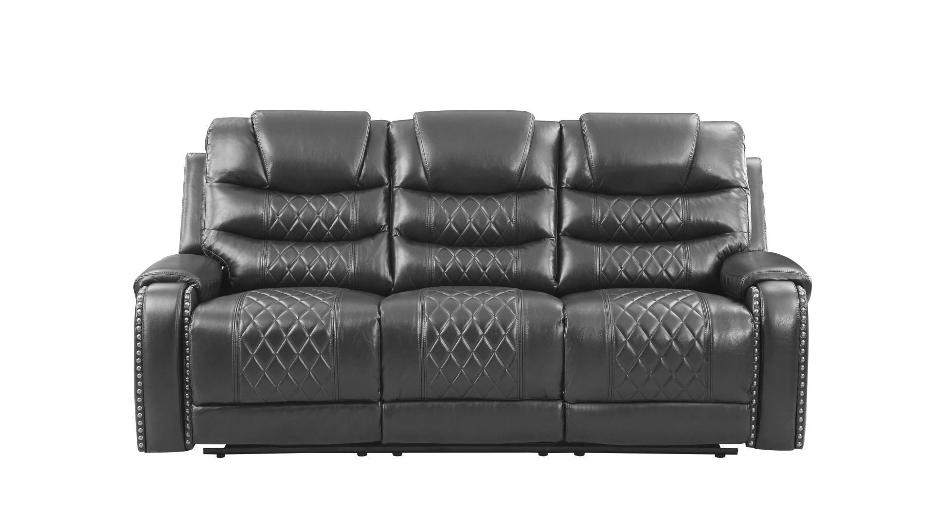 

    
Gray Eco Leather Power Recliner Sofa TENNESSEE Galaxy Home Contemporary

