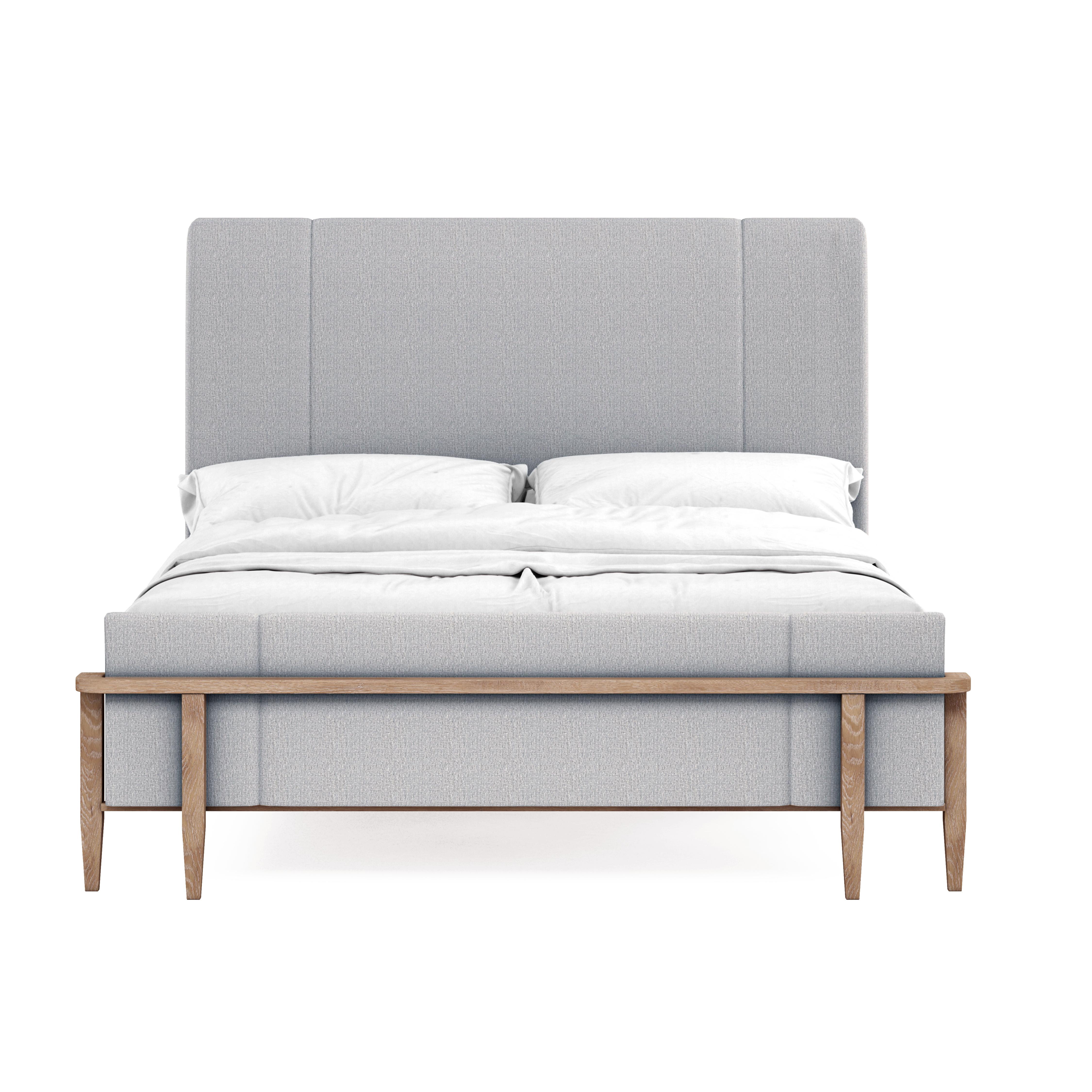 

    
Gray Fabric & Beige Oak Wood King Bedroom Set 3Pcs by A.R.T. Furniture Post
