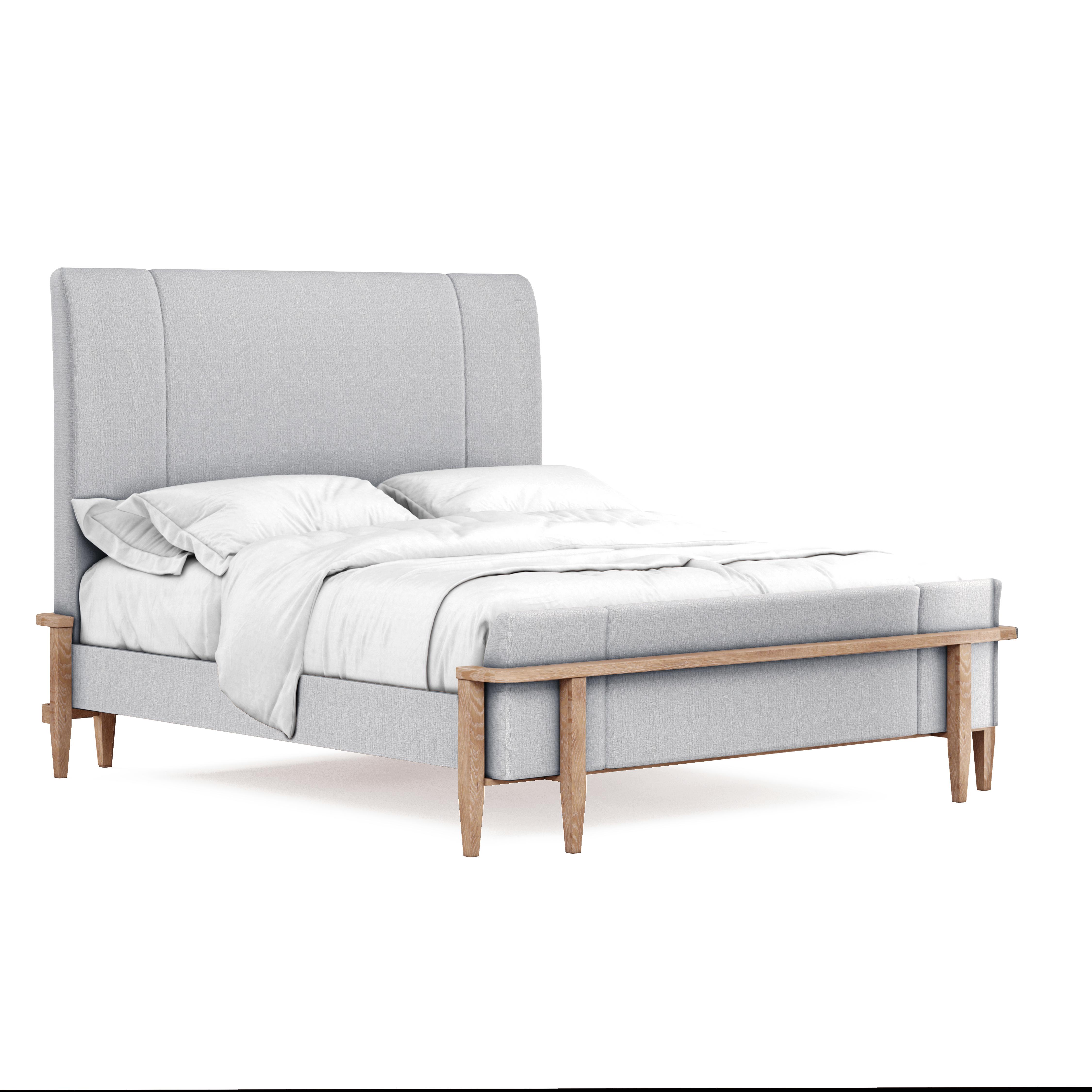 

    
Gray Fabric & Beige Oak Wood Queen Panel Bed by A.R.T. Furniture Post
