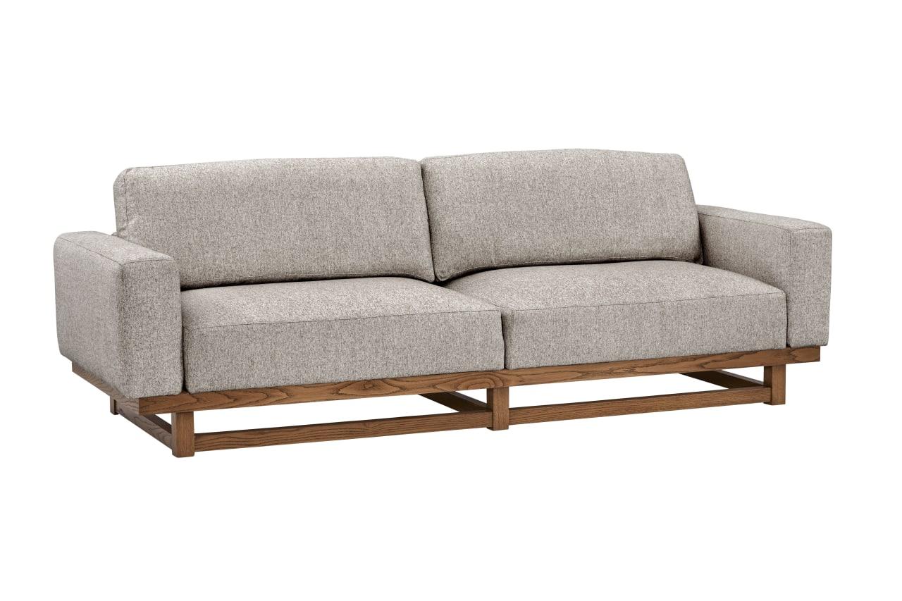 

    
Gray Fabric & Brown Sofa by A.R.T. Furniture Floating Track
