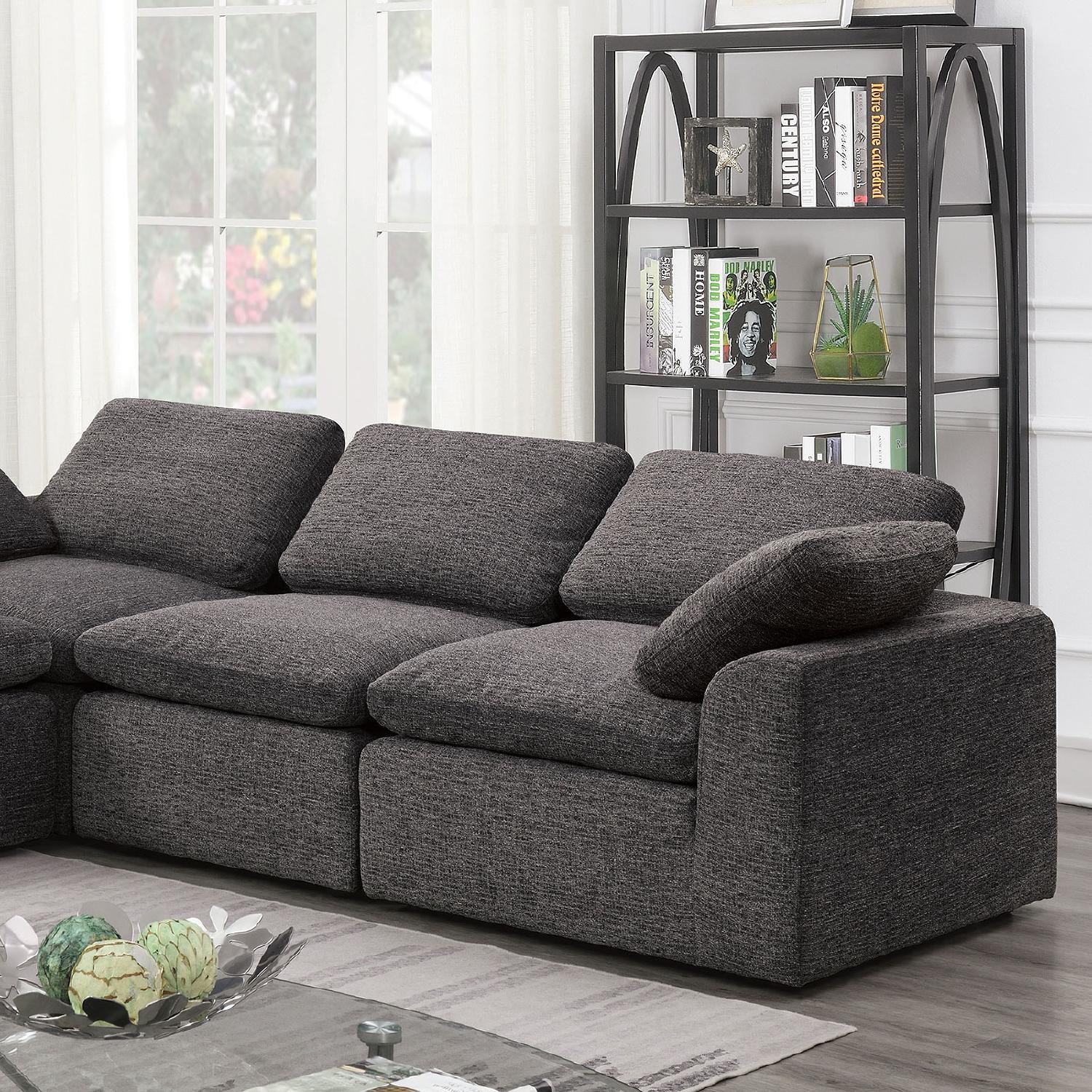 

    
Contemporary Gray Chenille Sectional Sofa 4pcs Furniture of America CM6974GY-4SEAT Joel
