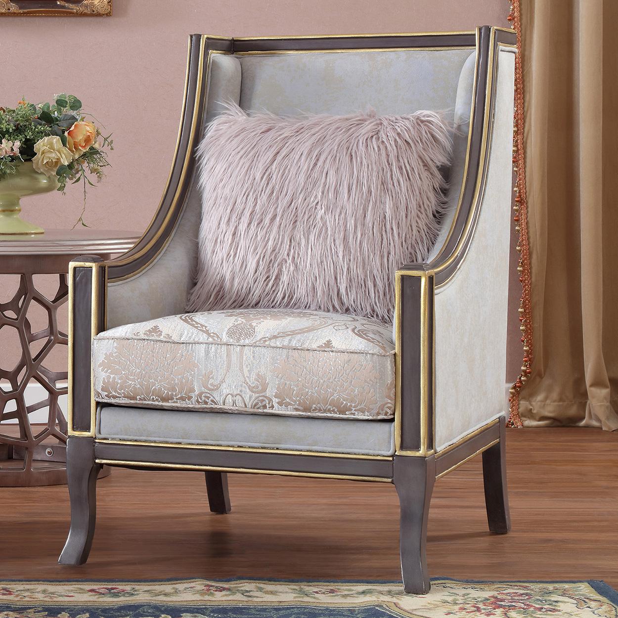 

                    
Homey Design Furniture HD-6030 / HD‐8912DG Sofa Set Gray/Gold Fabric Purchase 
