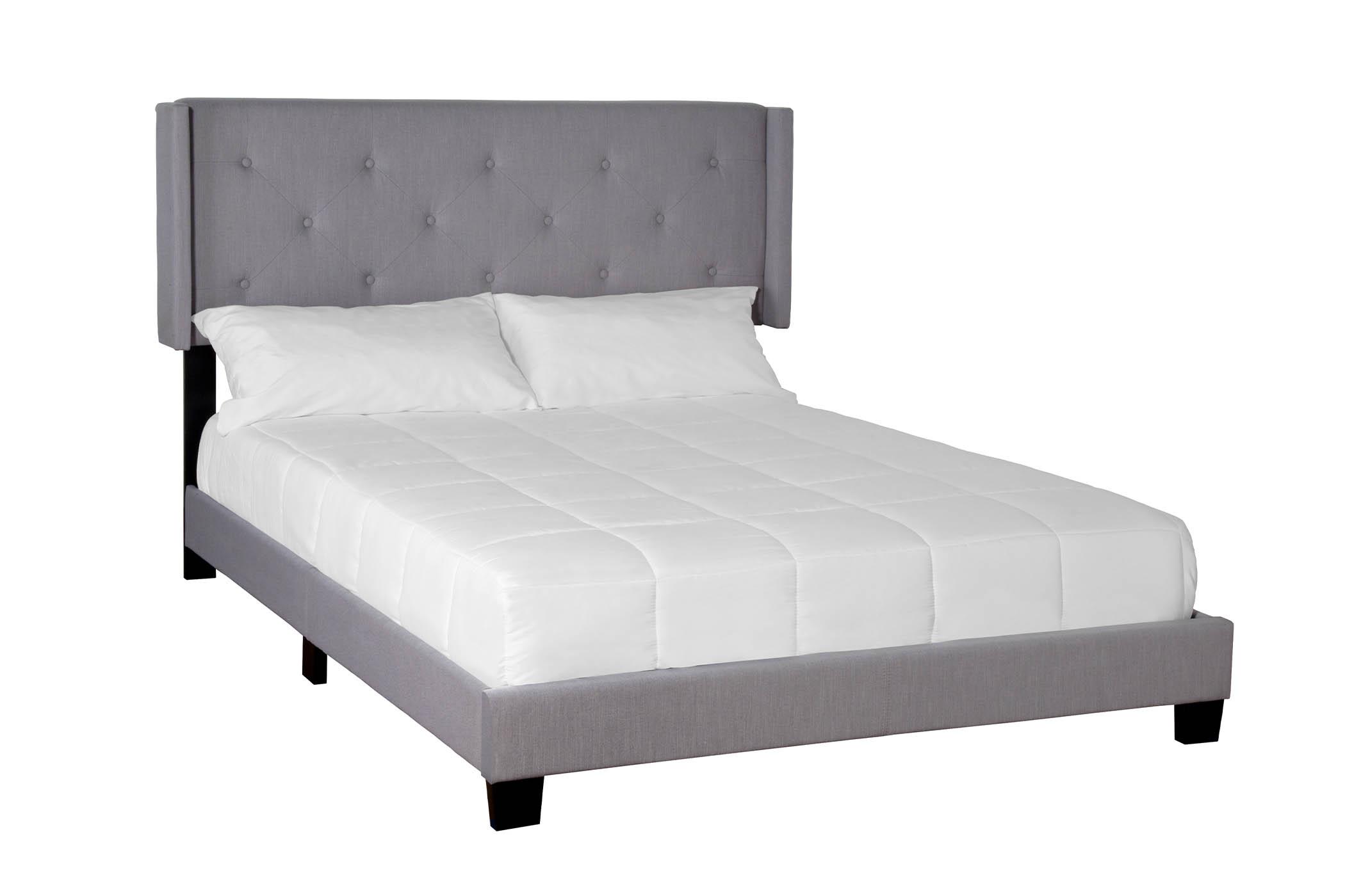 Modern, Transitional Panel Bed LYLA 1606DS-110 1606DS-110 in Gray Fabric