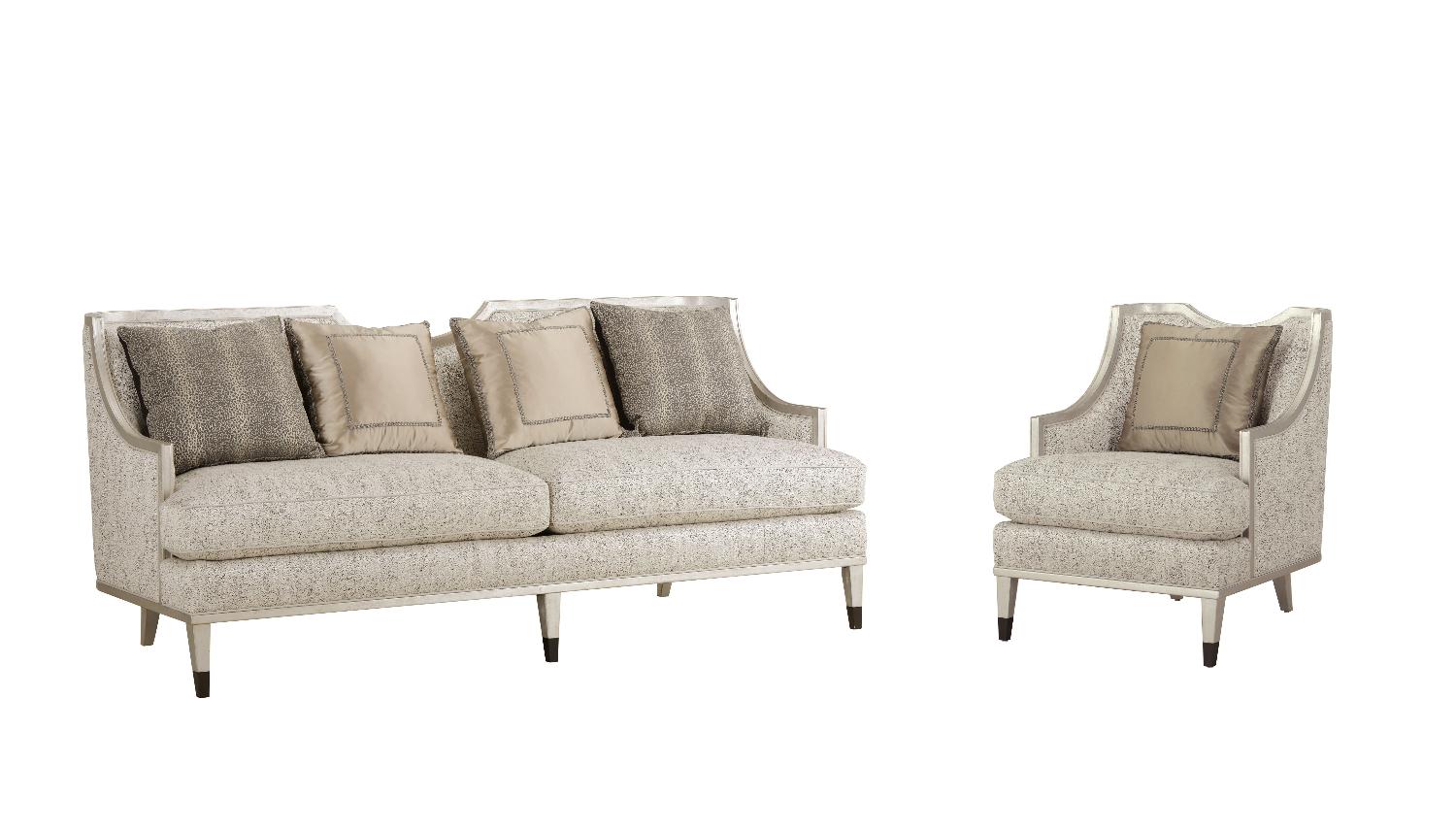 

    
Gray Fabric Sofa + Chair w/ Accent Pillows by A.R.T. Furniture Intrigue Harper
