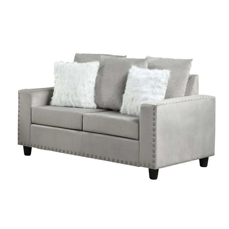 

                    
Galaxy Home Furniture MORRIS Sofa Set Gray Velvet Purchase 
