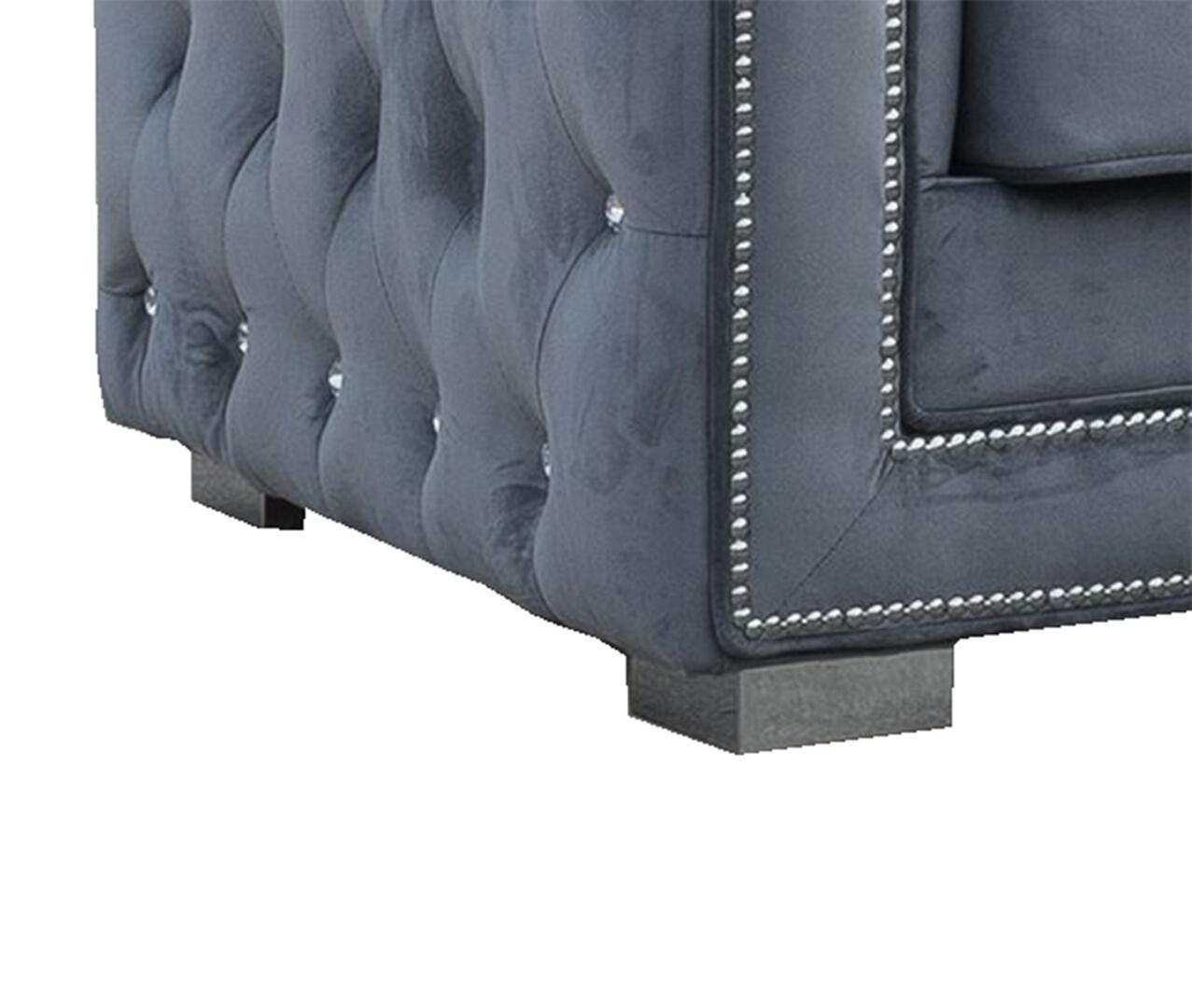 

    
Zion-Set-2 Gray Fabric Sofa & Loveseat Set 2Pcs w/ Steel legs Modern Cosmos Furniture Zion
