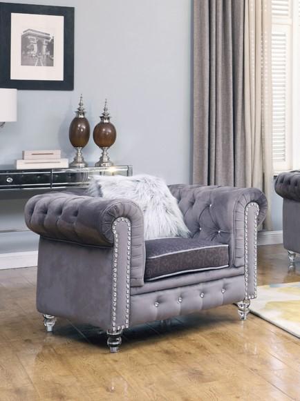 

        
Cosmos Furniture Sahara Sofa Loveseat and Chair Set Gray Fabric 810053741504

