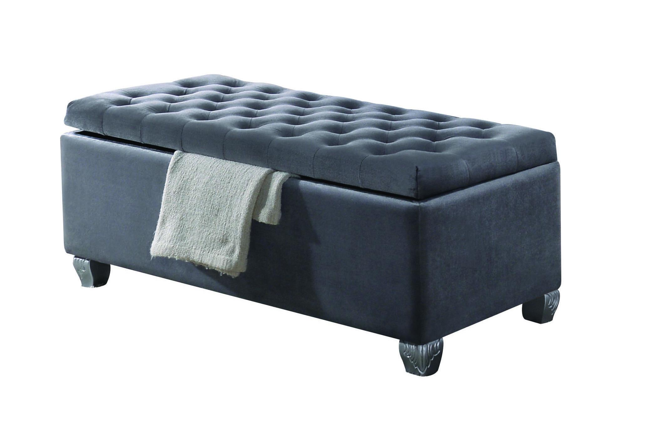 

    
Acme Furniture Rebekah-25816EK Platform Bedroom Set Gray 25816EK-Set-2
