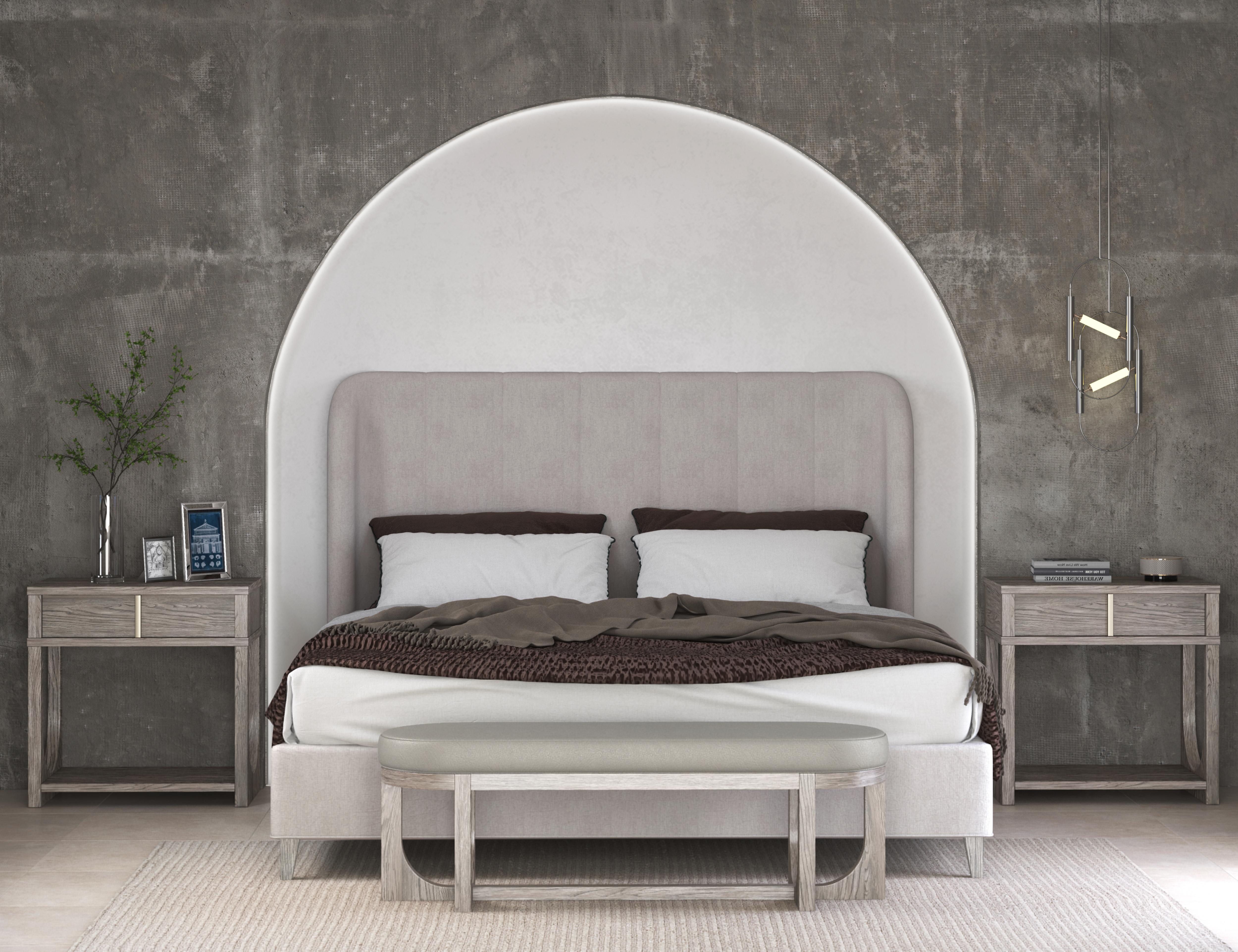 Modern, Casual Panel Bedroom Set Vault 285125-2354-GR-2NB-4PCS in Gray Fabric