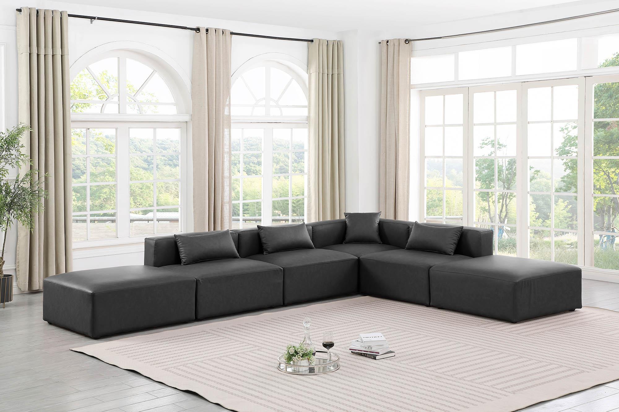 

    
Gray Faux Leather Modular Sectional CUBE 668Grey-Sec6E Meridian Contemporary
