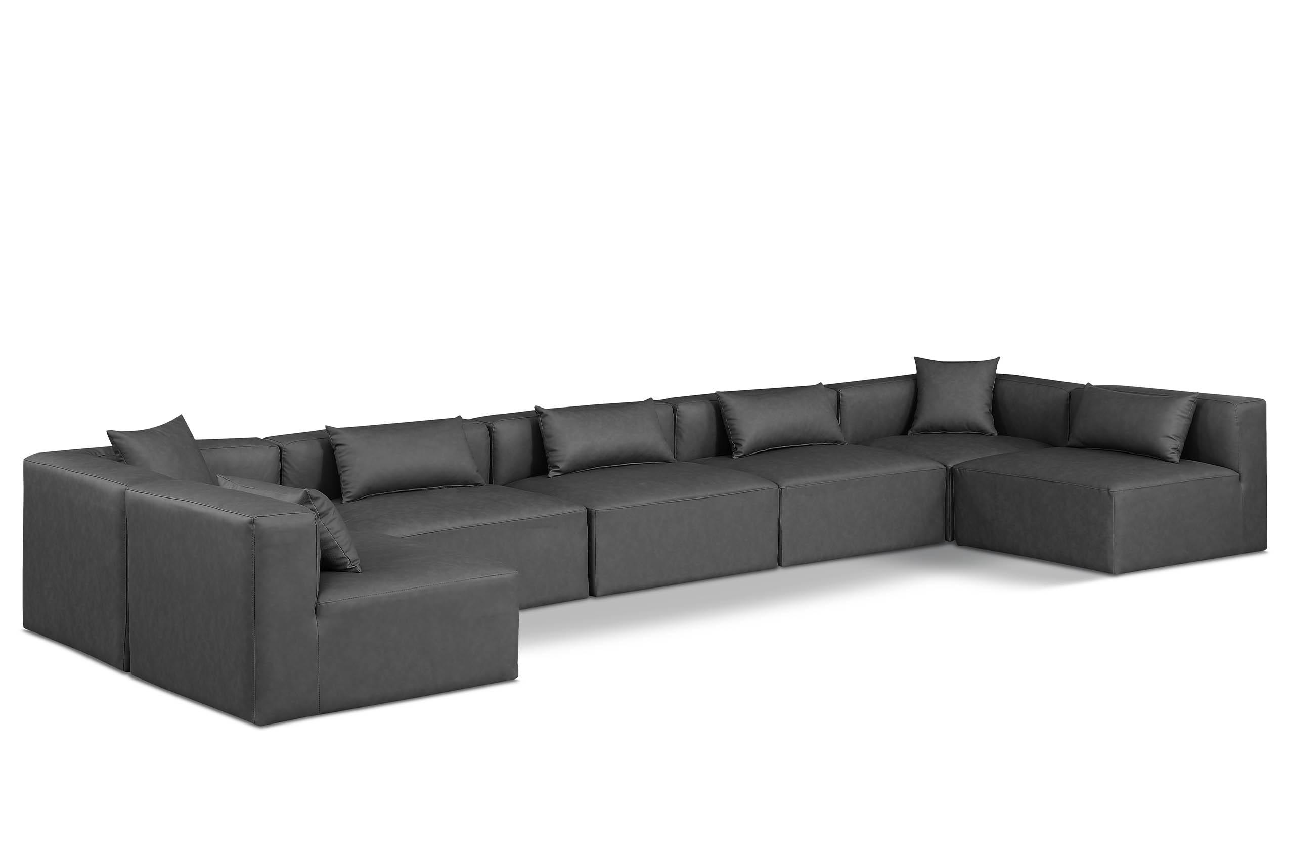 

    
Gray Faux Leather Modular Sectional CUBE  668Grey-Sec7B Meridian Contemporary
