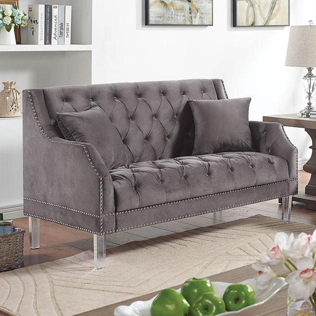 

    
Furniture of America CM6065GY-SF-2PC Franceschi Sofa and Loveseat Set Gray CM6065GY-SF-2PC

