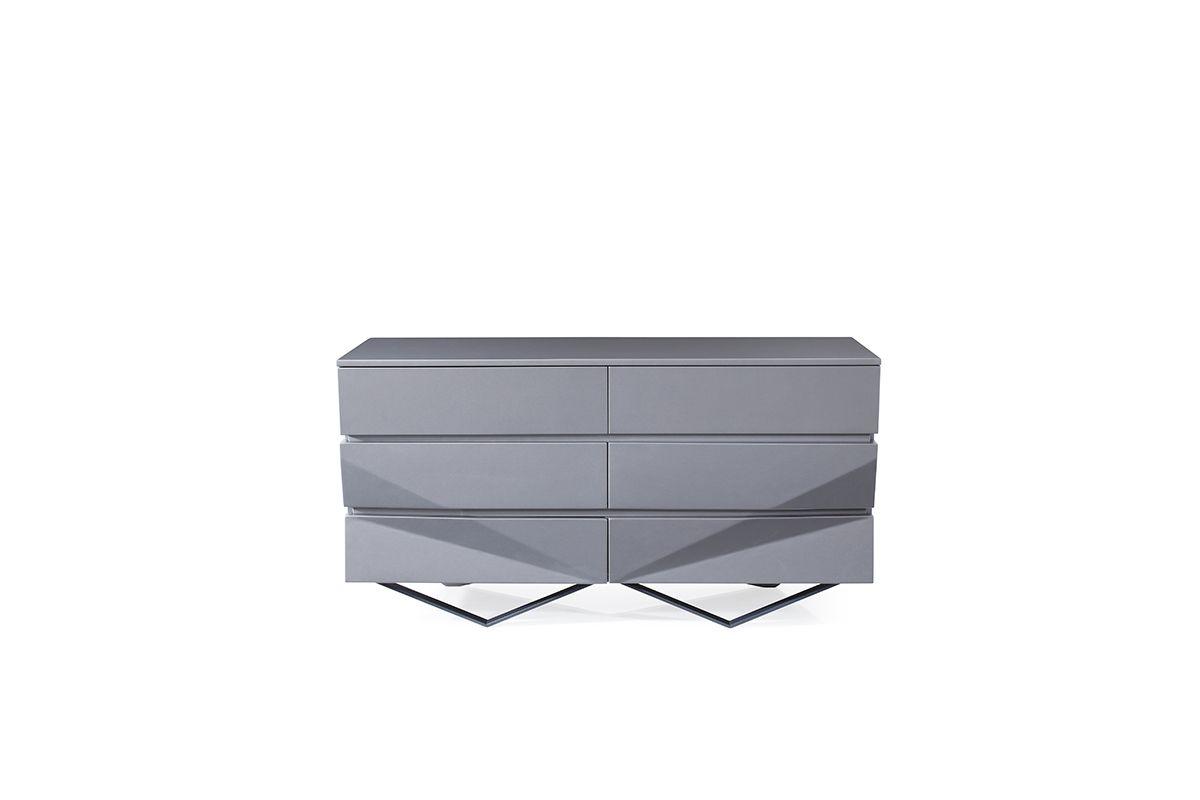 

    
Gray High Gloss Dresser & Mirror Set by VIG Modrest Duke
