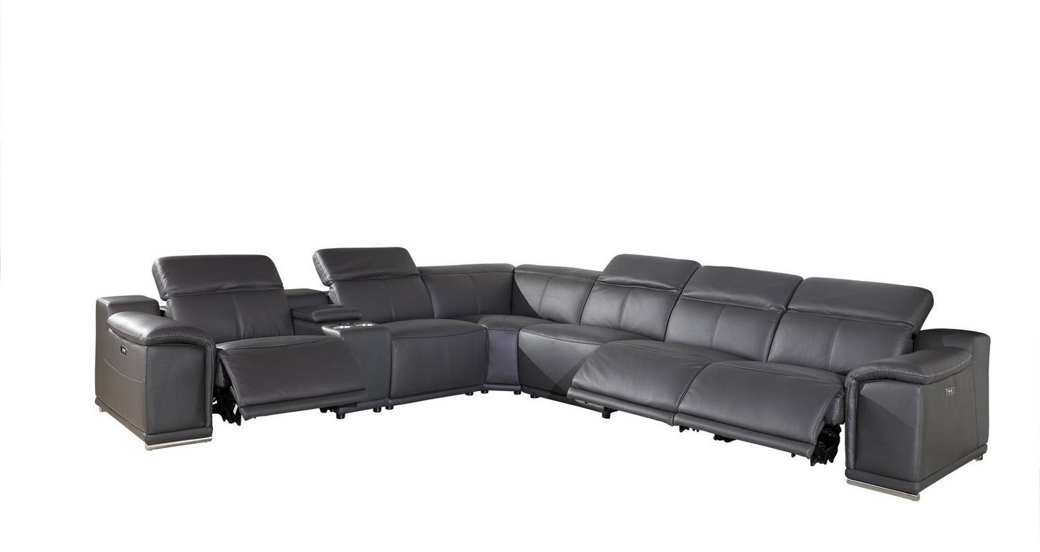 

    
DARK GREY 3-Power Reclining 7PC Sectional w/ 1-Console 9762 Global United
