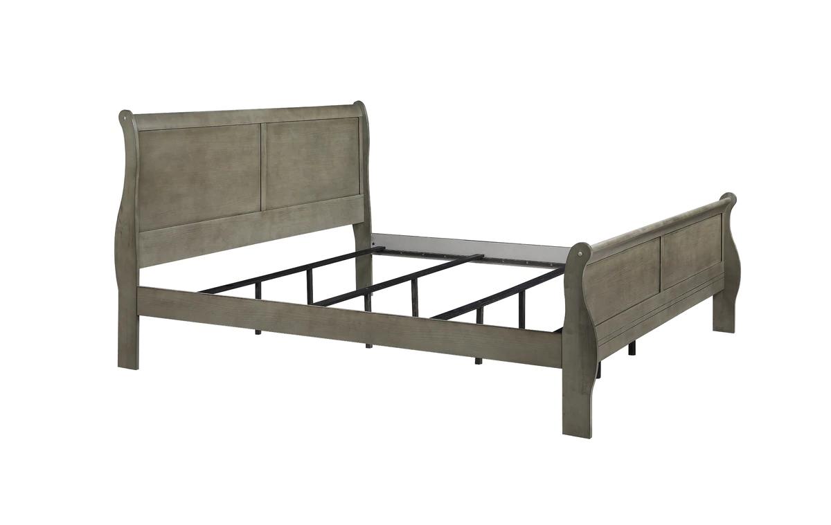

    
Gray King Panel Bed by Crown Mark Louis Philip B3550-K-Bed
