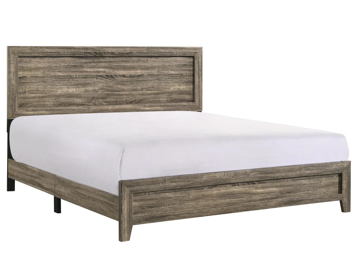 Casual, Farmhouse Panel Bed Millie B9250-K-Bed in Gray 