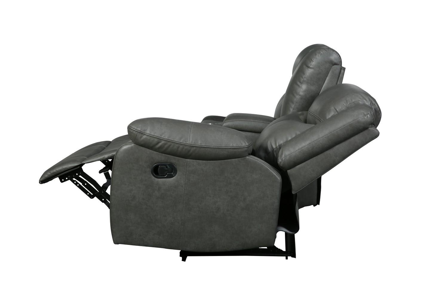 

                    
Buy Gray Leather Air Reclining Sectional Contemporary 6967 Global United
