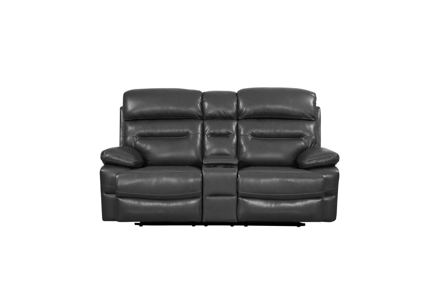 

    
9442-GRAY-2PC Gray Leather Air Reclining Sofa & Loveseat Set Contemporary  9442 Global United
