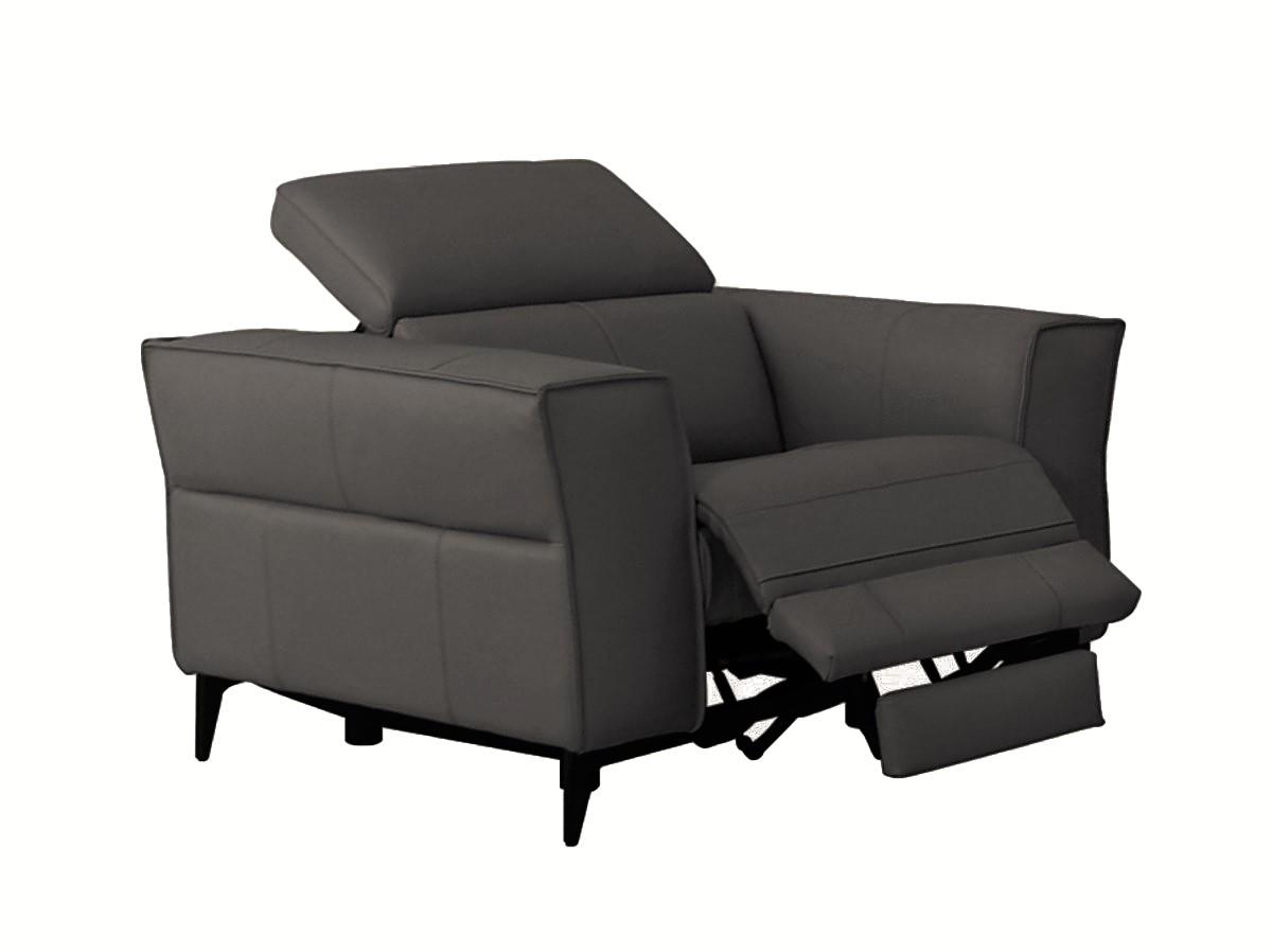 Modern Reclining Armchair Nella VGKN-E9193-DKRY-CH in Gray Leather