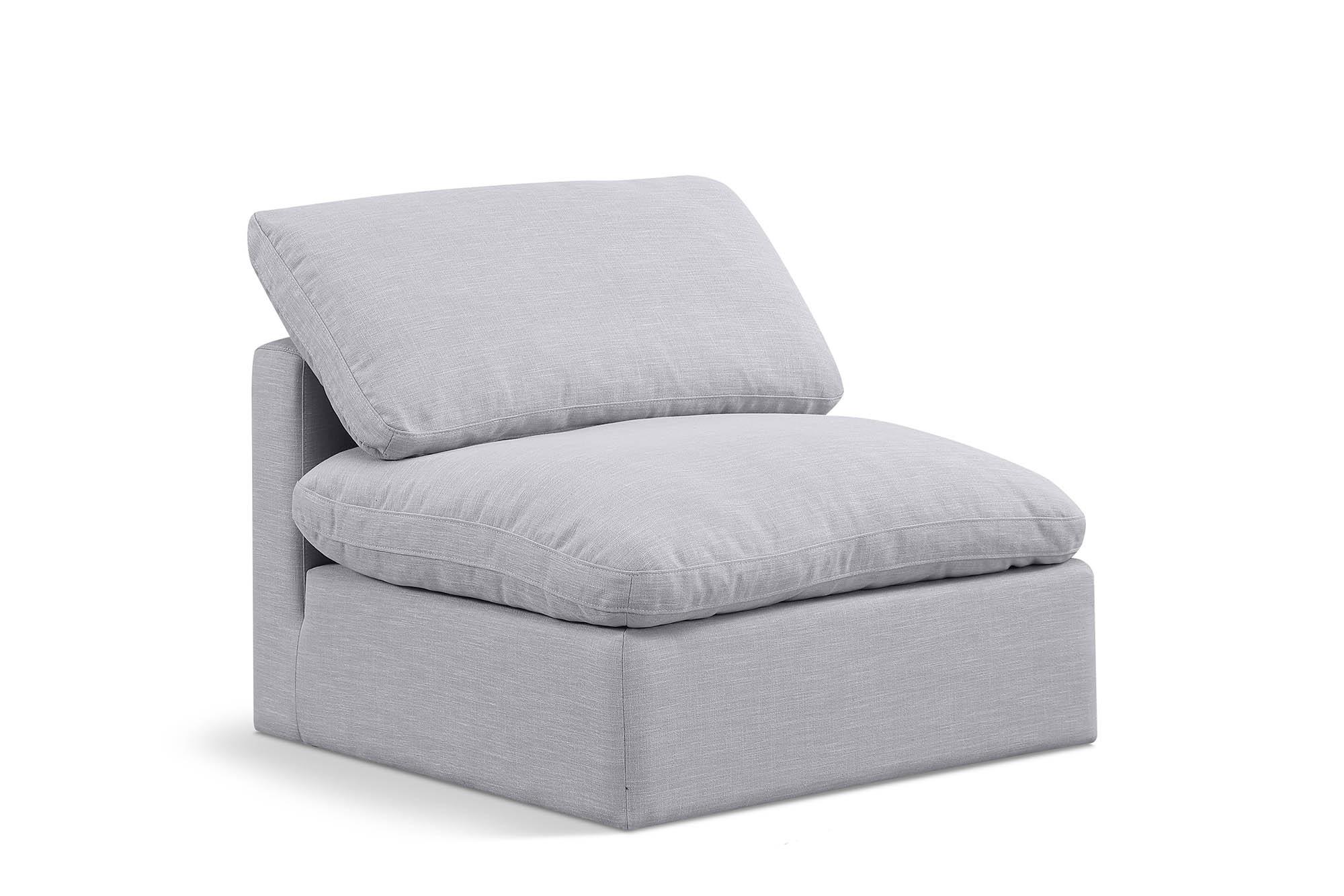 Contemporary, Modern Armless Chair INDULGE 141Grey-Armless 141Grey-Armless in Gray Linen
