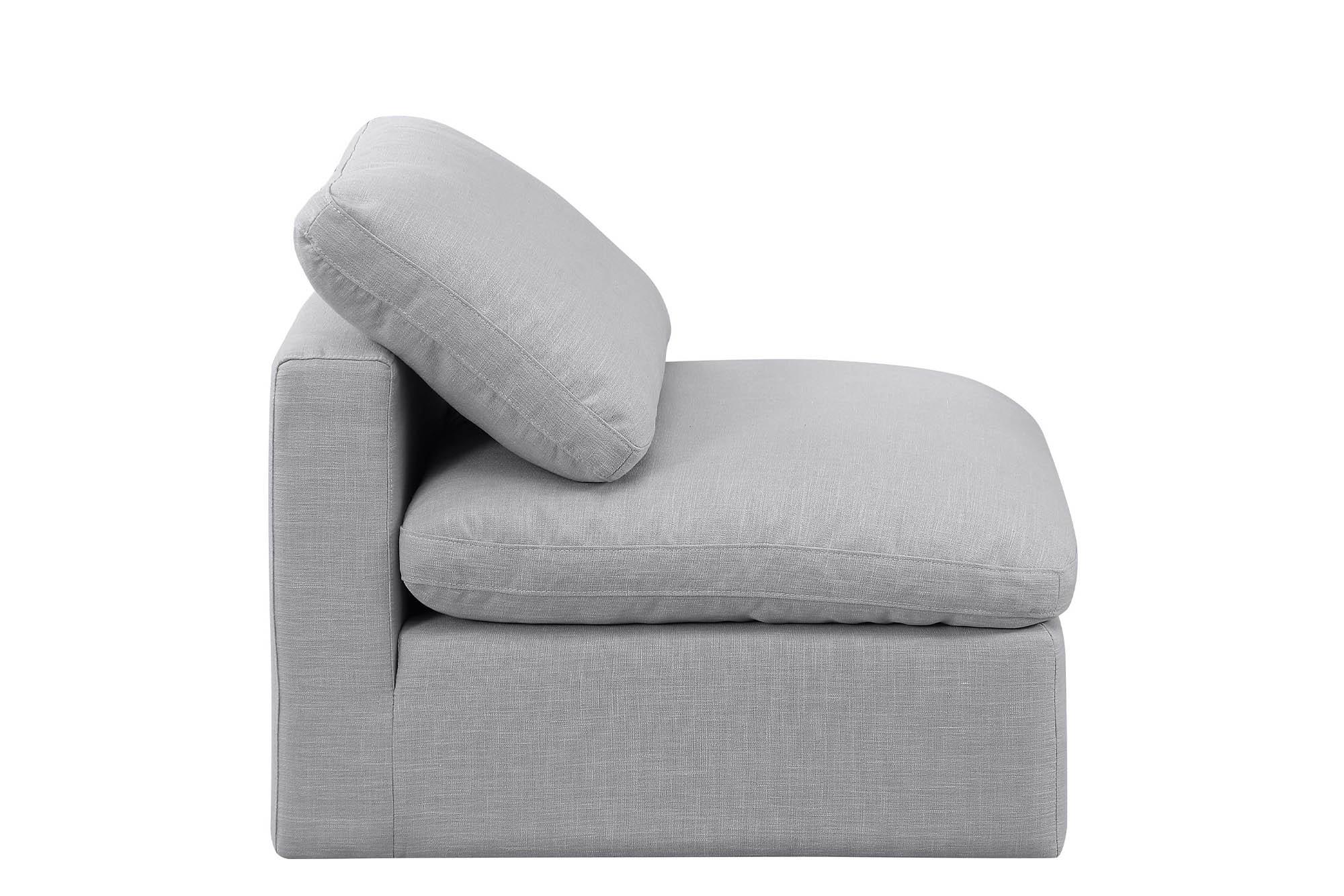 

        
Meridian Furniture INDULGE 141Grey-Armless Armless Chair Gray Linen 094308313733
