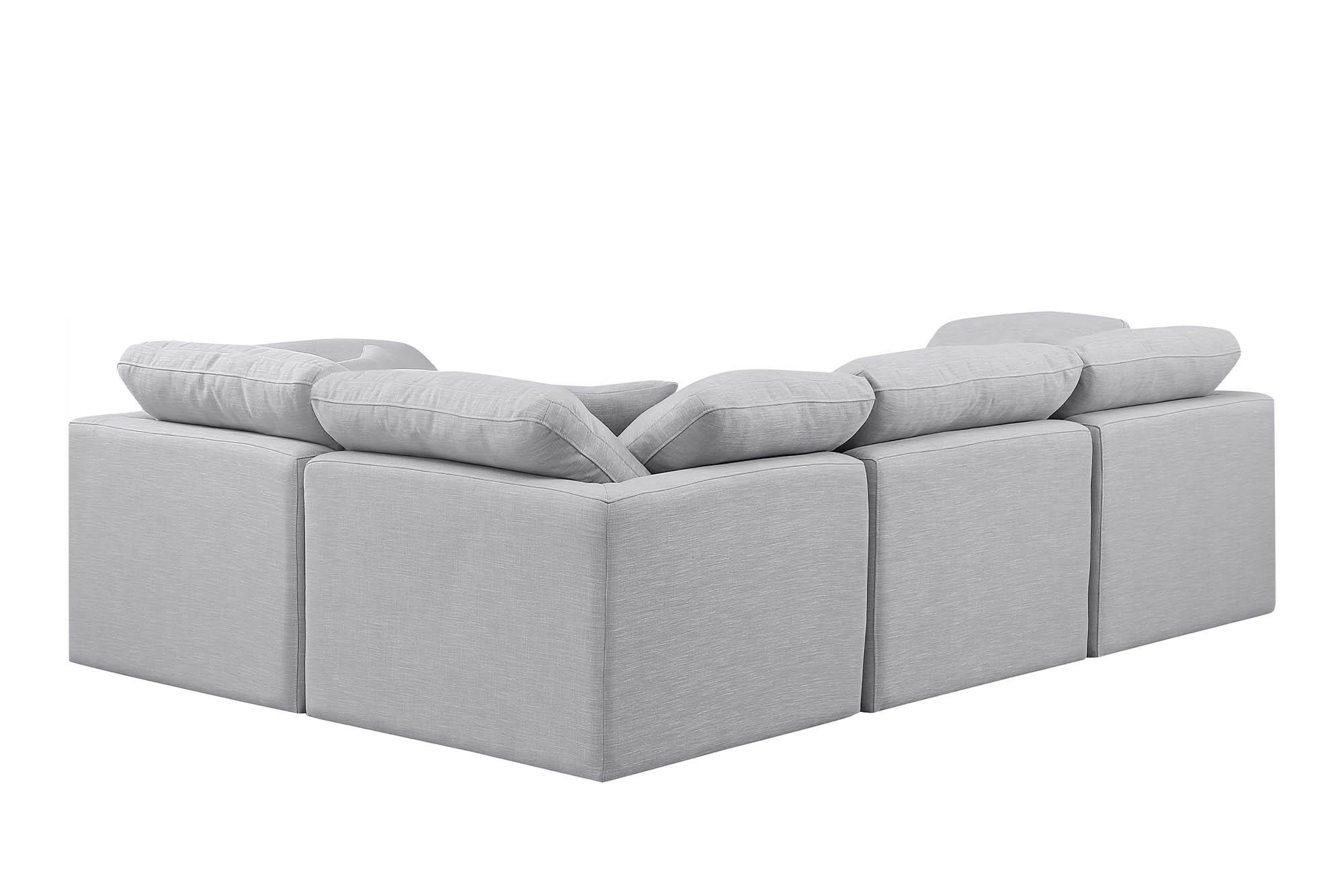 

        
Meridian Furniture INDULGE 141Grey-Sec4C Modular Sectional Gray Linen 094308321783
