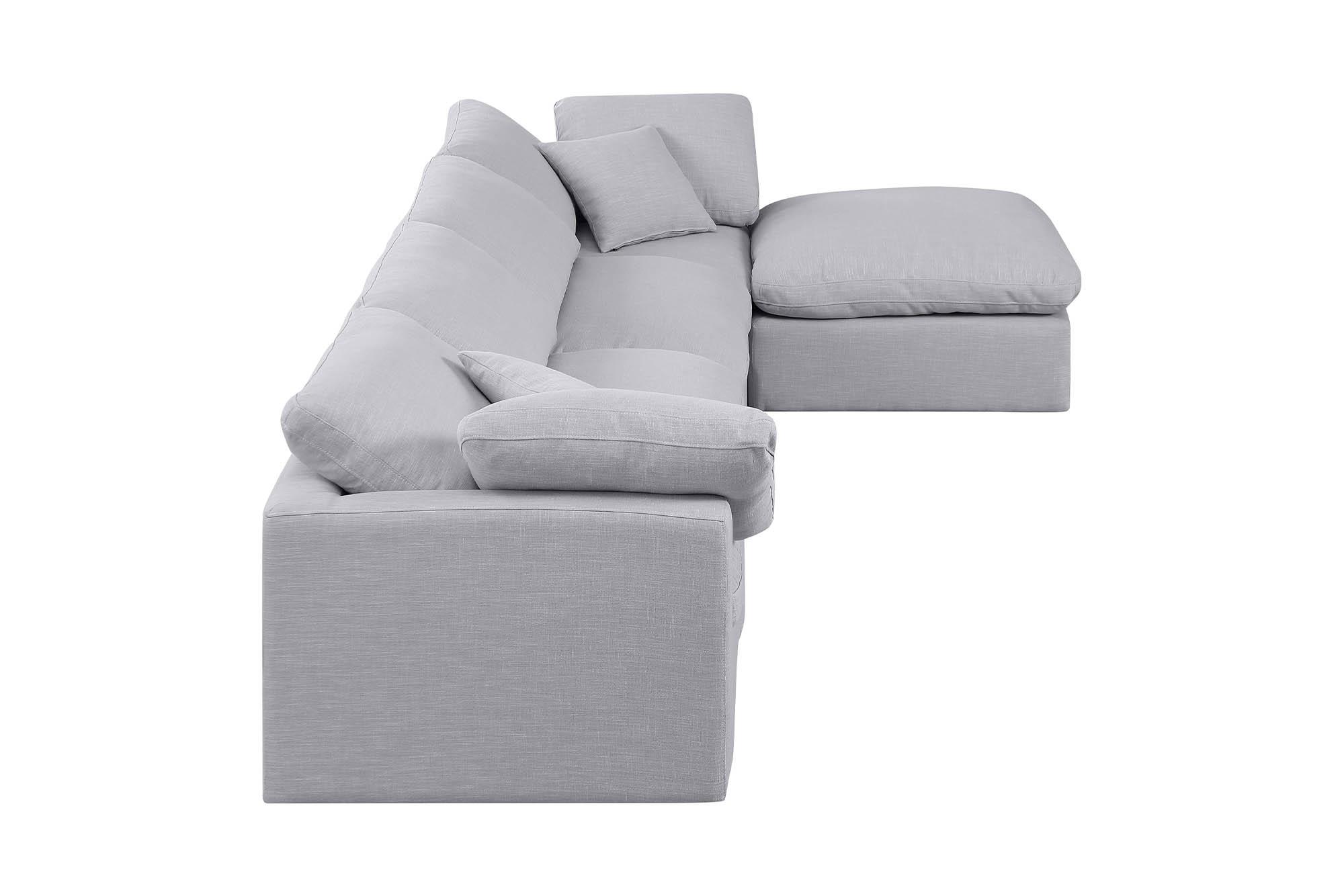 

        
Meridian Furniture INDULGE 141Grey-Sec5A Modular Sectional Gray Linen 094308314785
