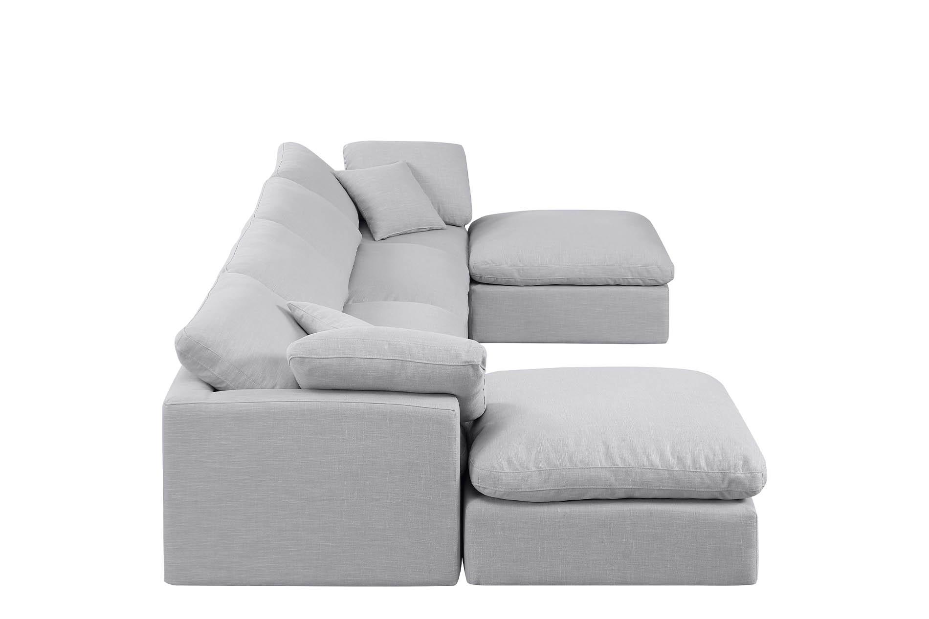 

        
Meridian Furniture INDULGE 141Grey-Sec6B Modular Sectional Gray Linen 094308314839
