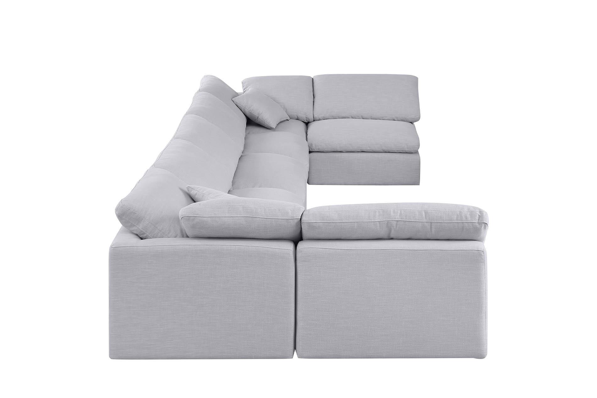 

        
Meridian Furniture INDULGE 141Grey-Sec7B Modular Sectional Gray Linen 094308314877
