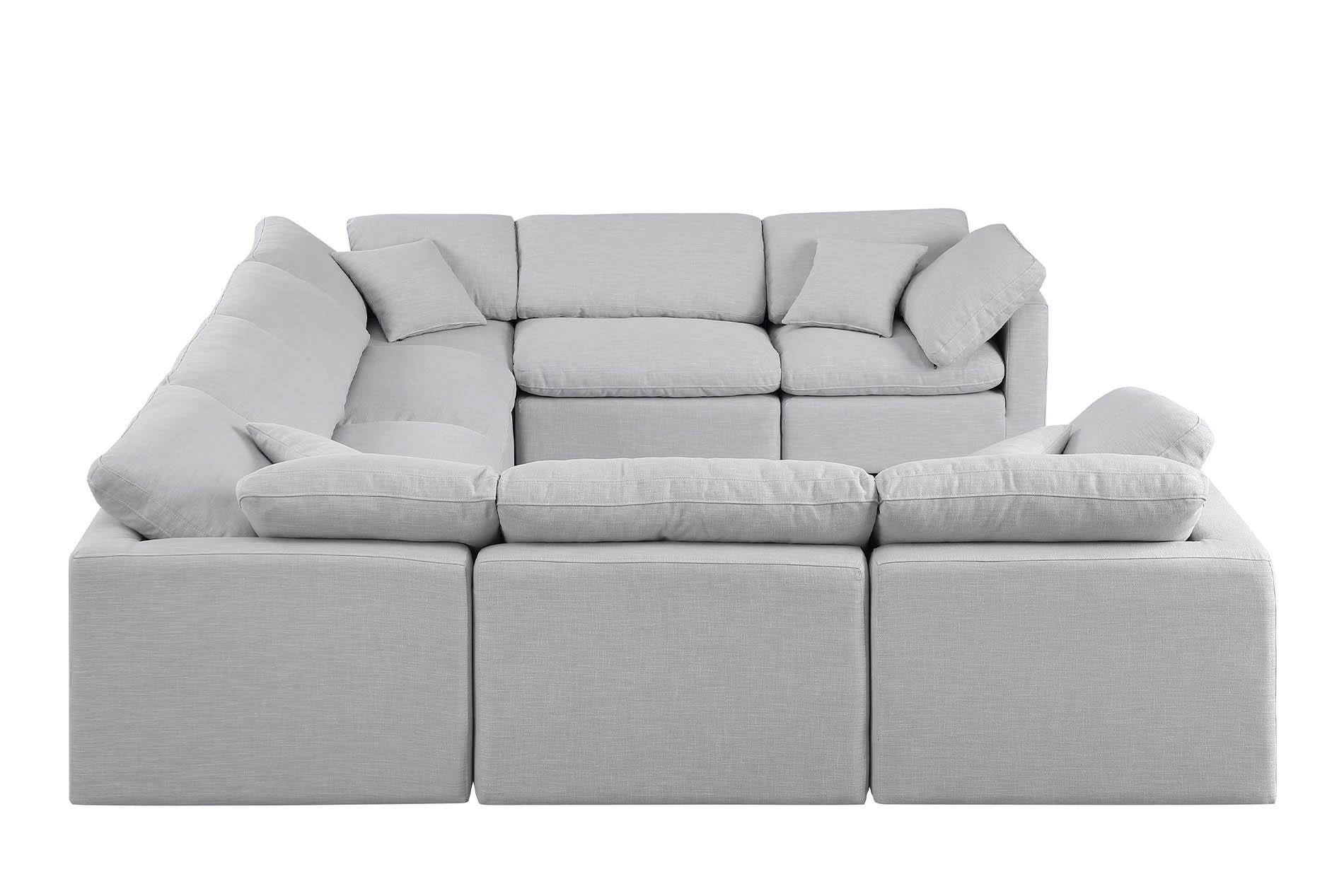 

        
Meridian Furniture INDULGE 141Grey-Sec8A Modular Sectional Gray Linen 094308314884

